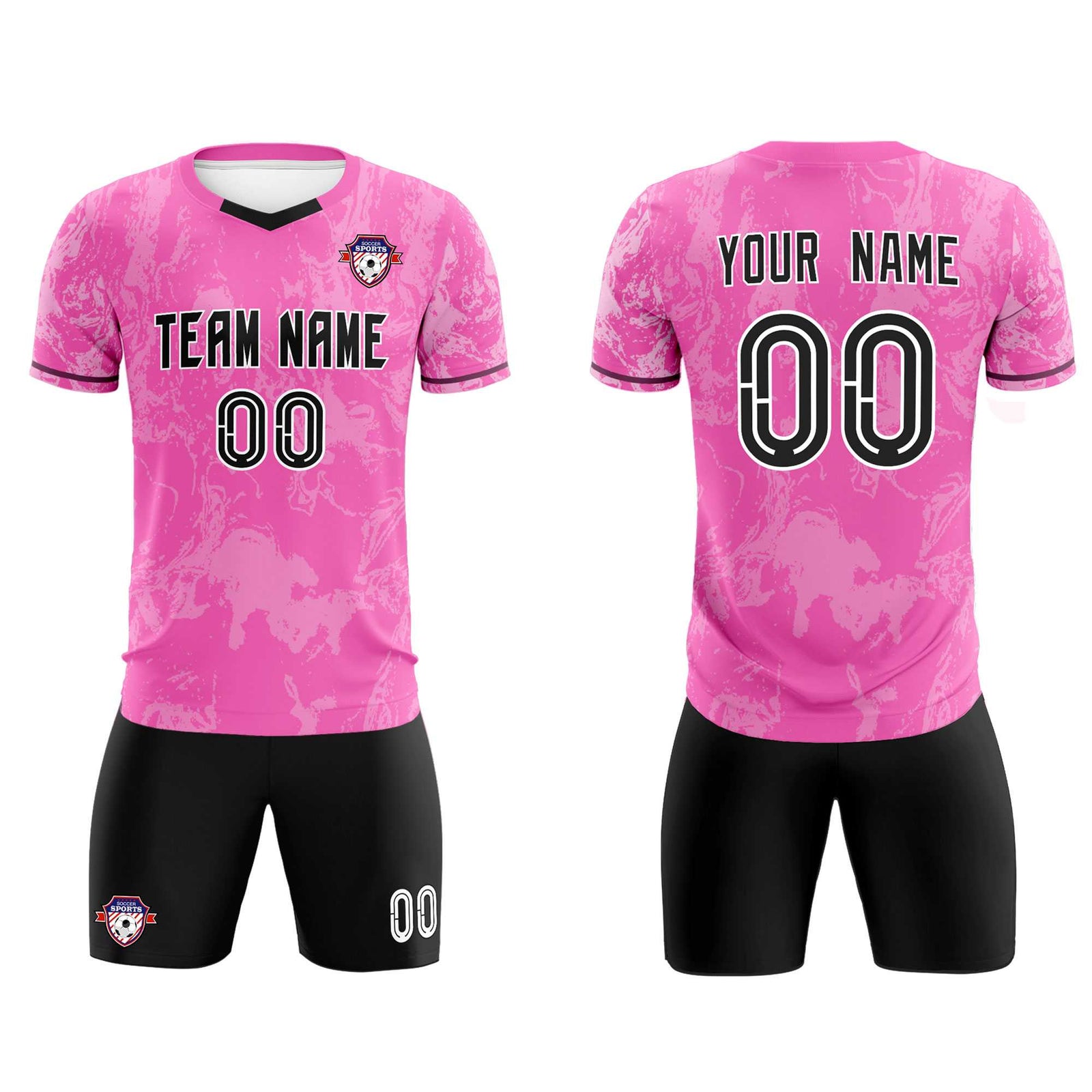 Custom Pink Classic Graffiti Pattern Sportswear Soccer Tops/Sets Jersey