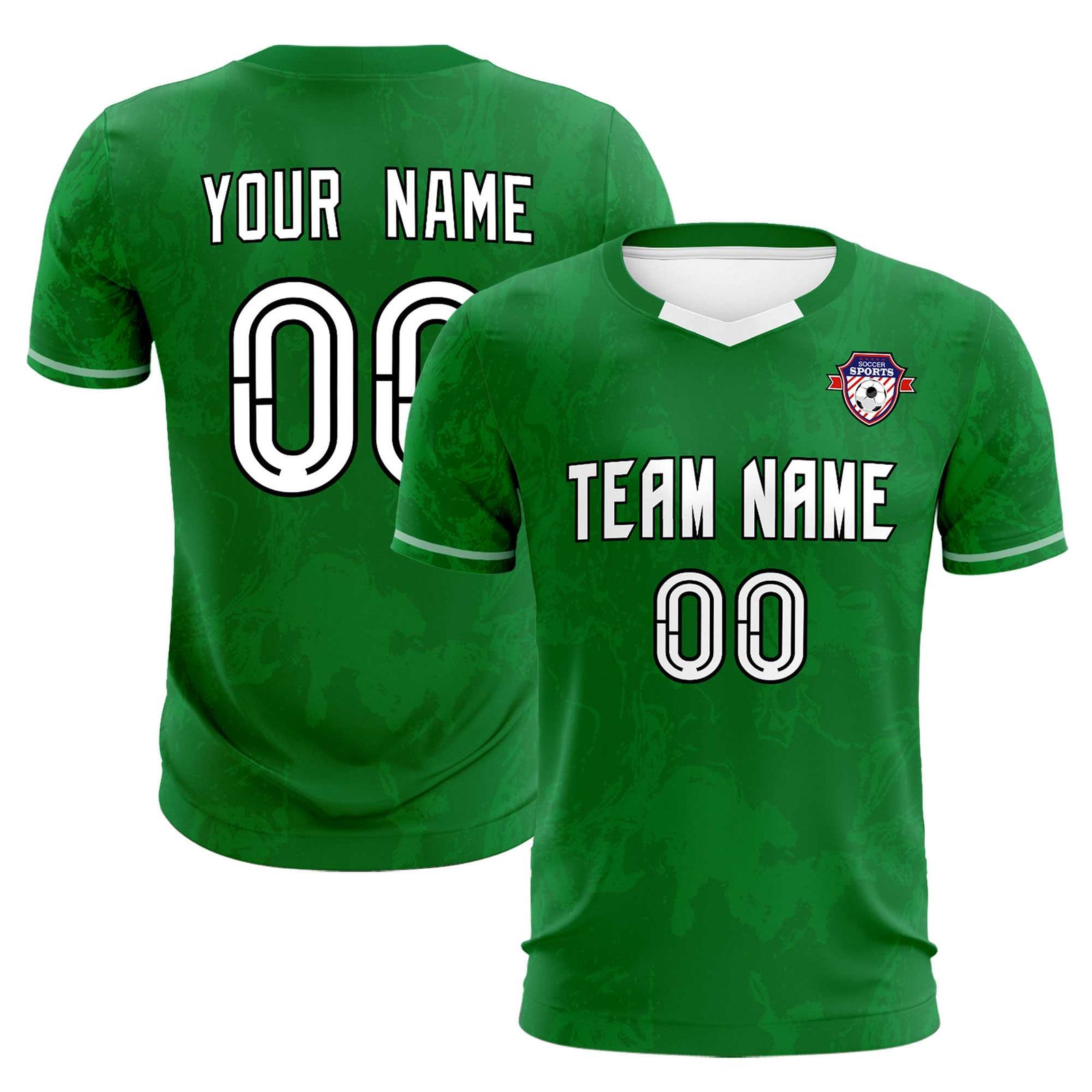 Custom Kelly Green Classic Graffiti Pattern Sportswear Soccer Tops/Sets Jersey
