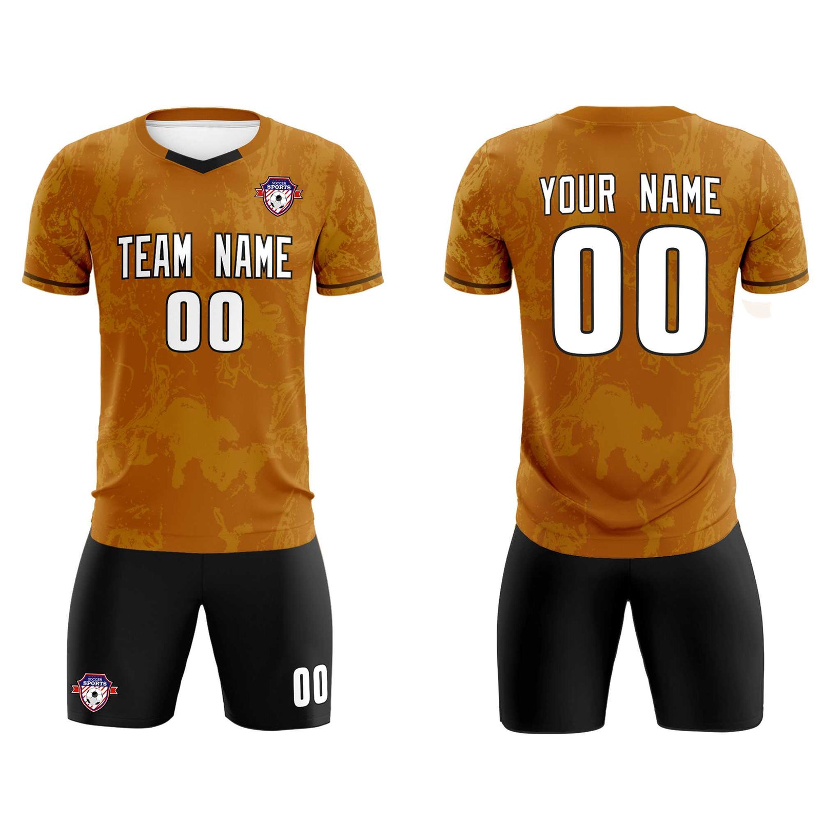 Custom Khaki Classic Graffiti Pattern Sportswear Soccer Tops/Sets Jersey