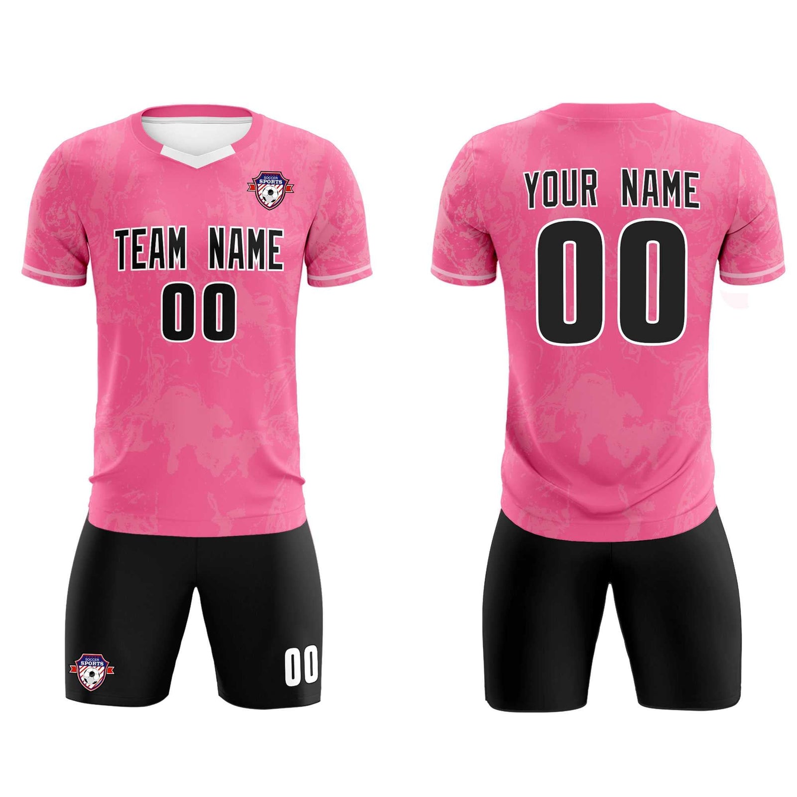 Custom Pink Classic Graffiti Pattern Sportswear Soccer Tops/Sets Jersey