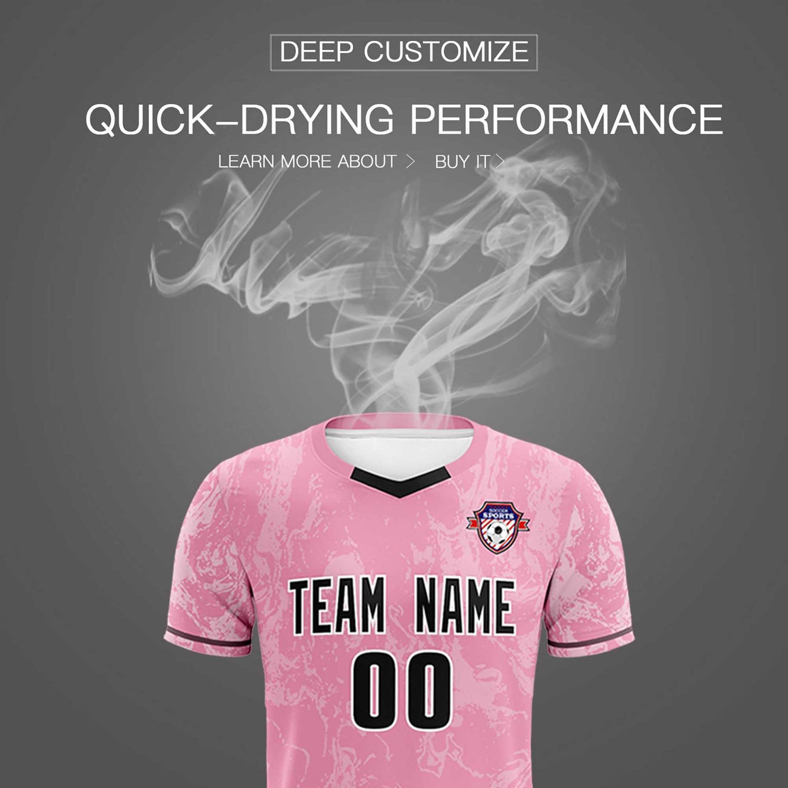 Custom Light Pink Classic Graffiti Pattern Sportswear Soccer Tops/Sets Jersey