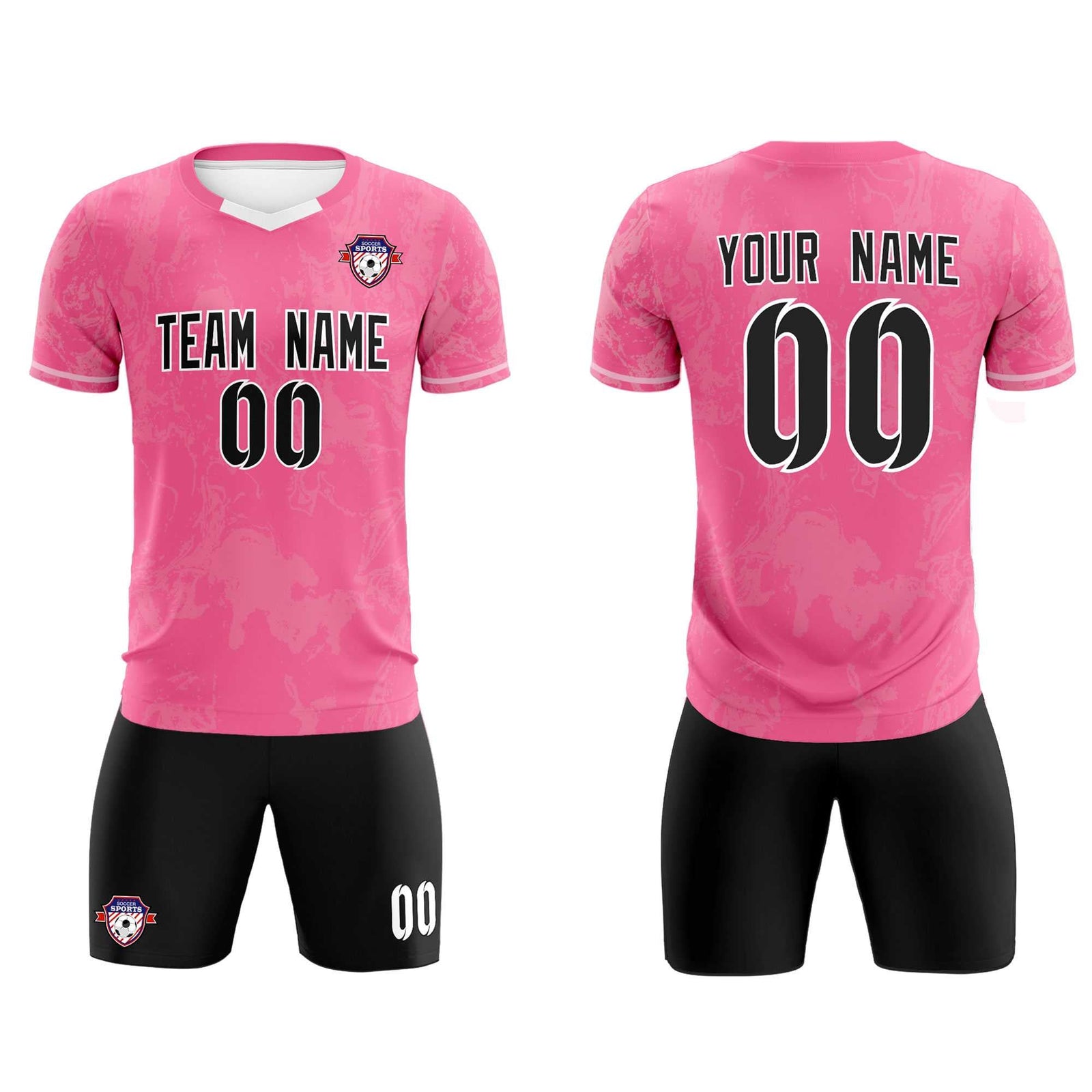 Custom Pink Classic Graffiti Pattern Sportswear Soccer Tops/Sets Jersey