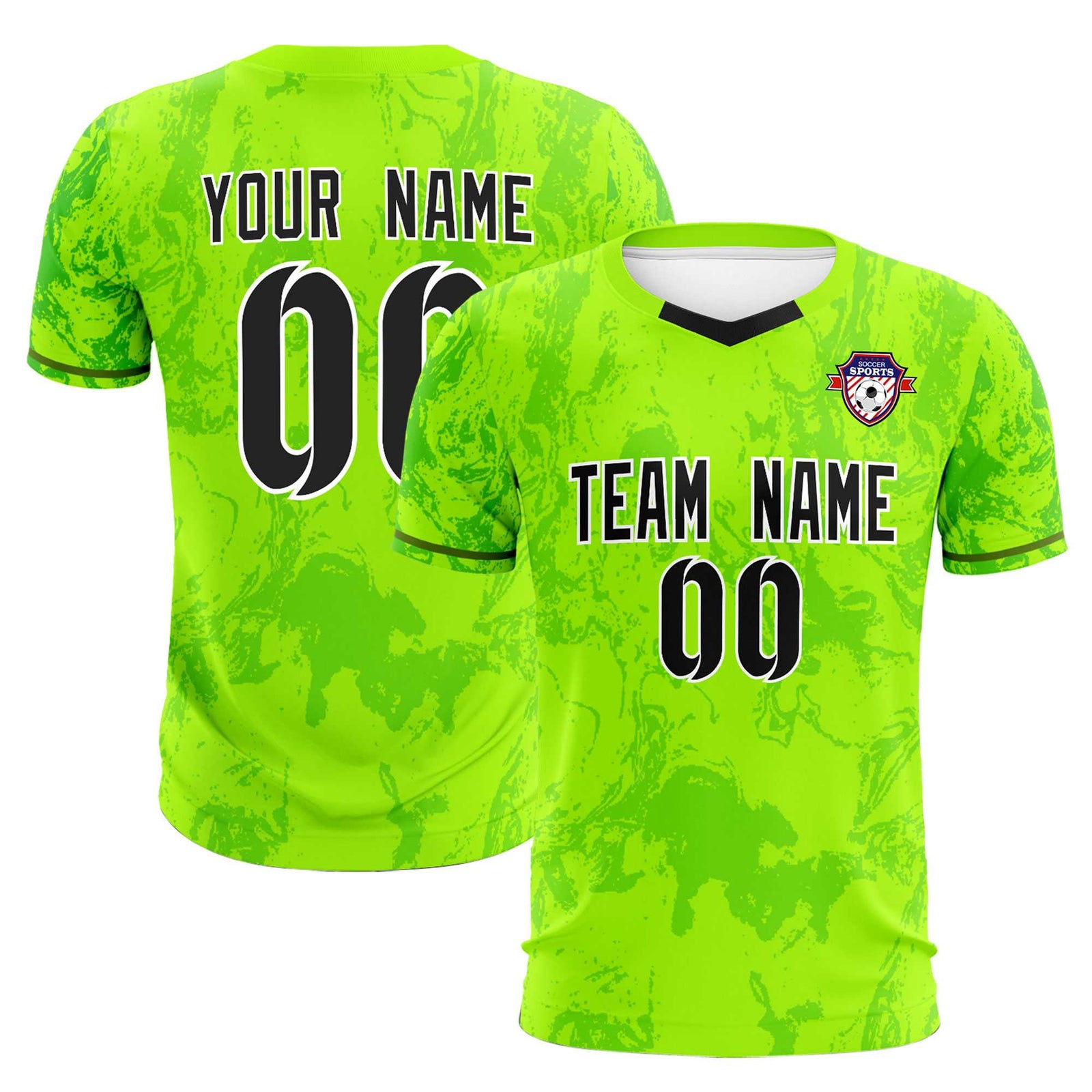 Custom Kelly Green Classic Graffiti Pattern Sportswear Soccer Tops/Sets Jersey