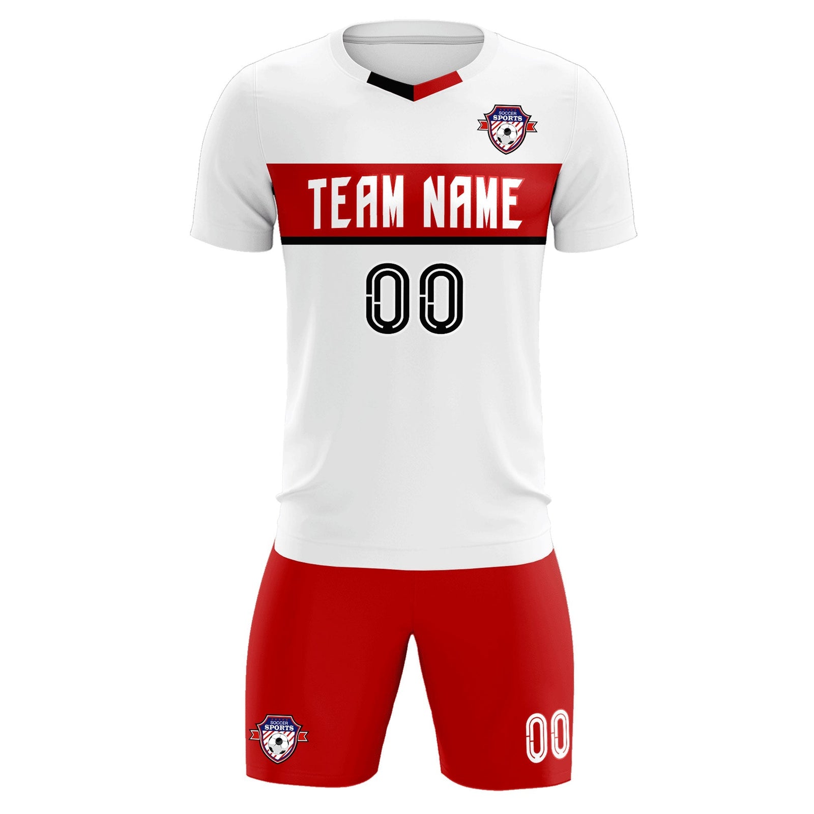 Custom White Classic Sports Sets Soccer Shirt Jersey