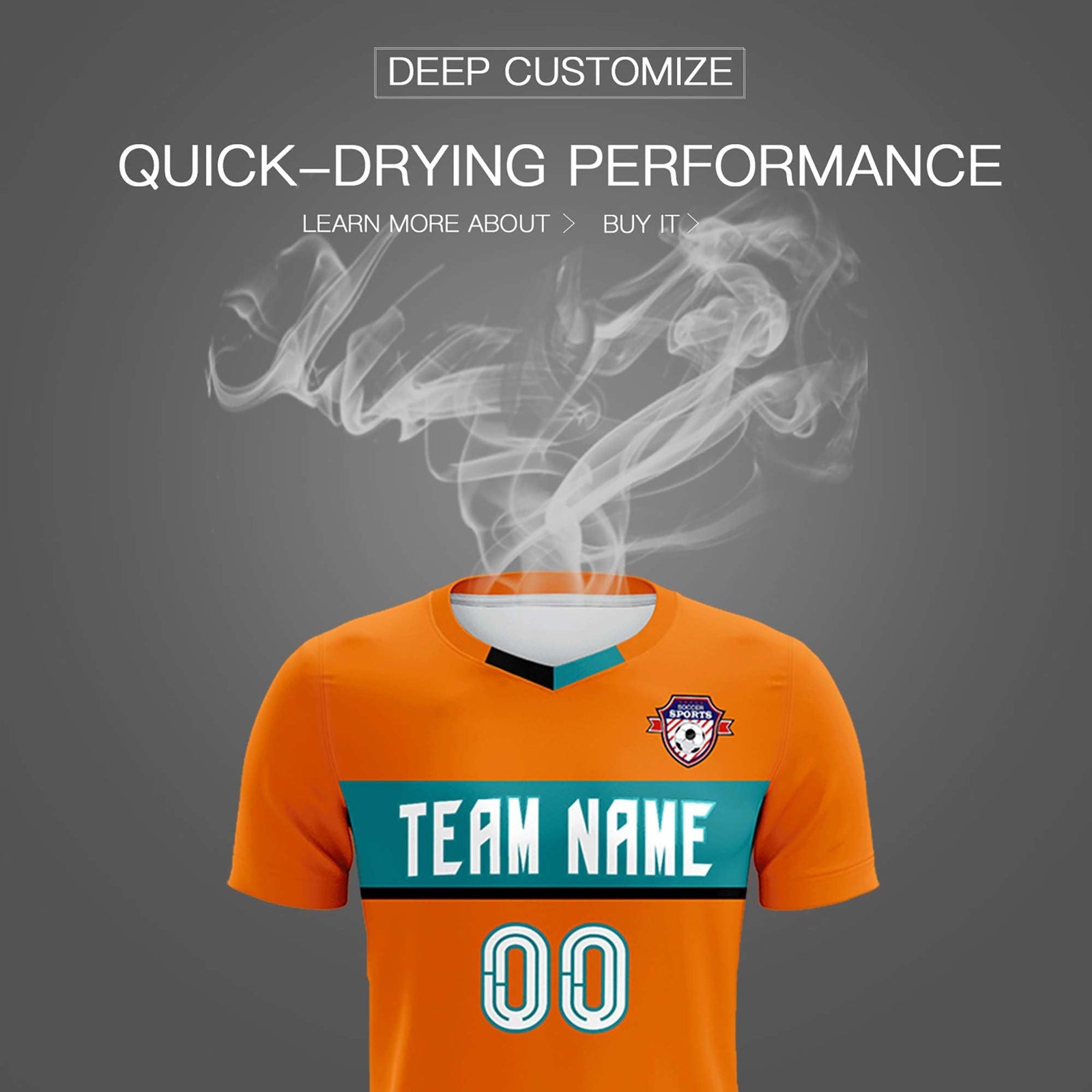 Custom Orange Classic Sports Sets Soccer Shirt Jersey