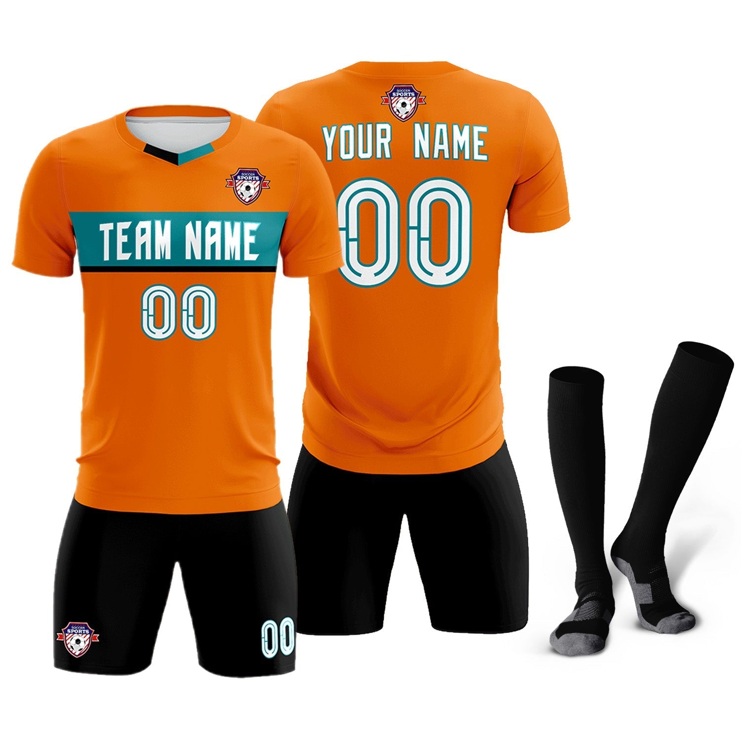 Custom Orange Classic Sports Sets Soccer Shirt Jersey
