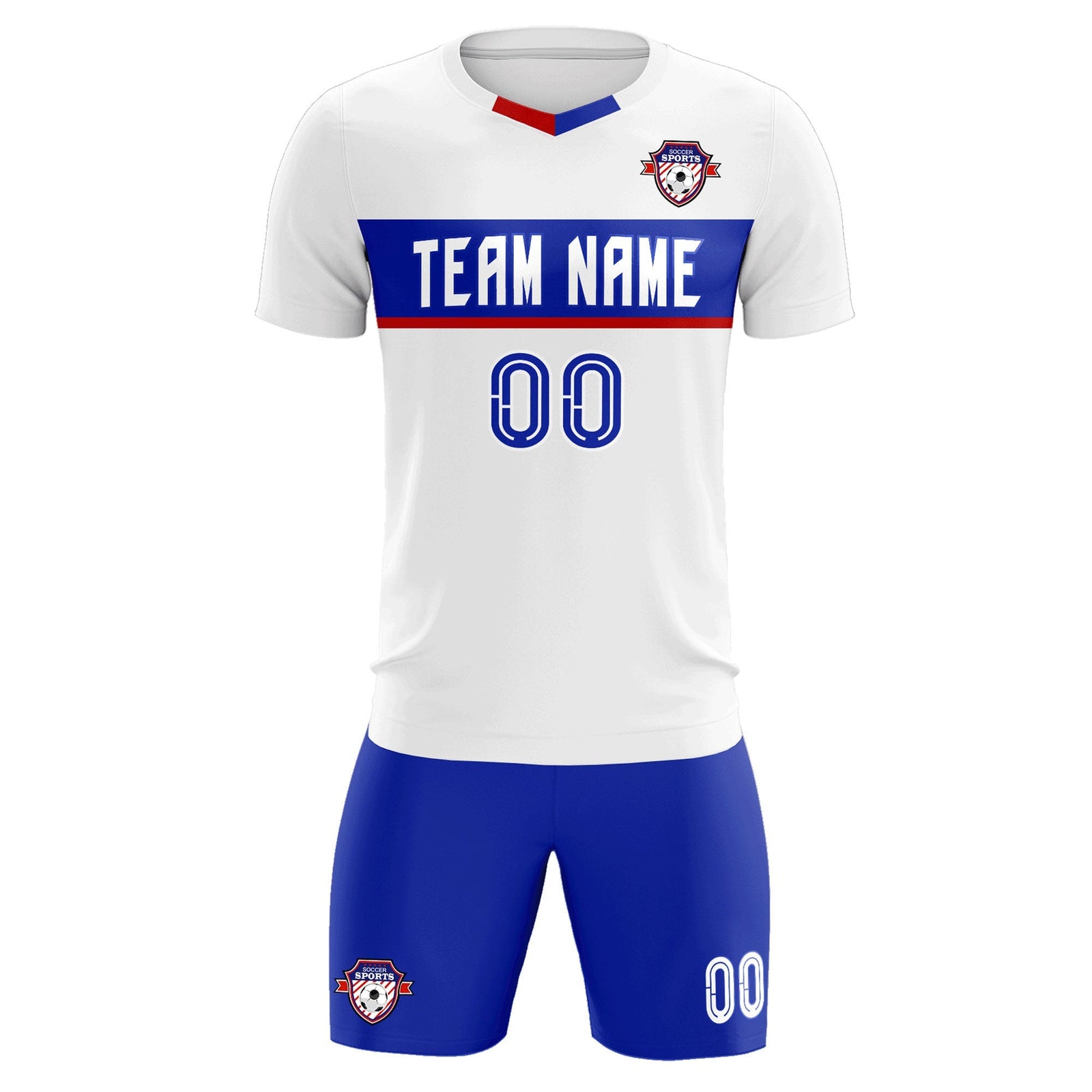 Custom White Classic Sports Sets Soccer Shirt Jersey