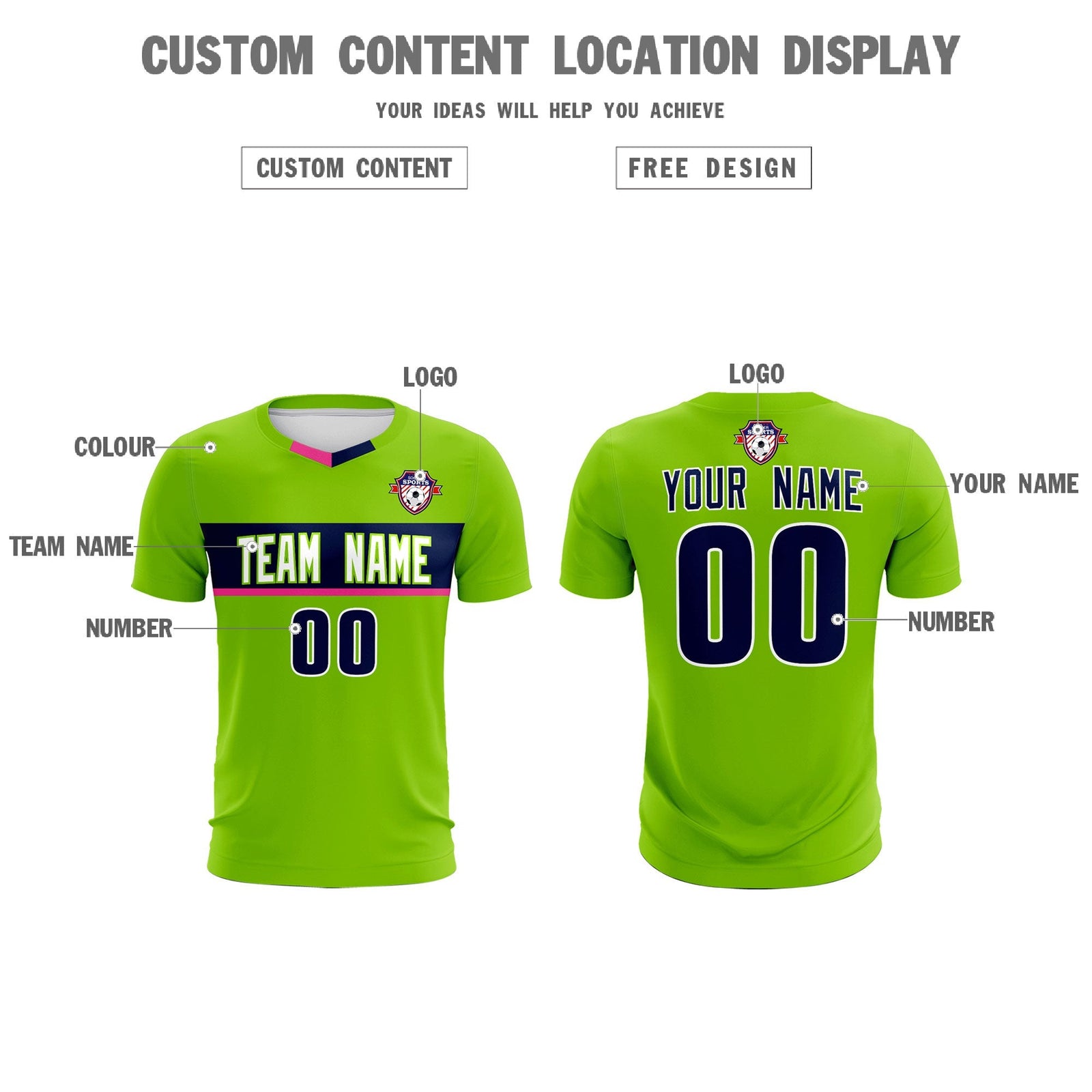 Custom Neon Green Classic Sports Sets Soccer Shirt Jersey