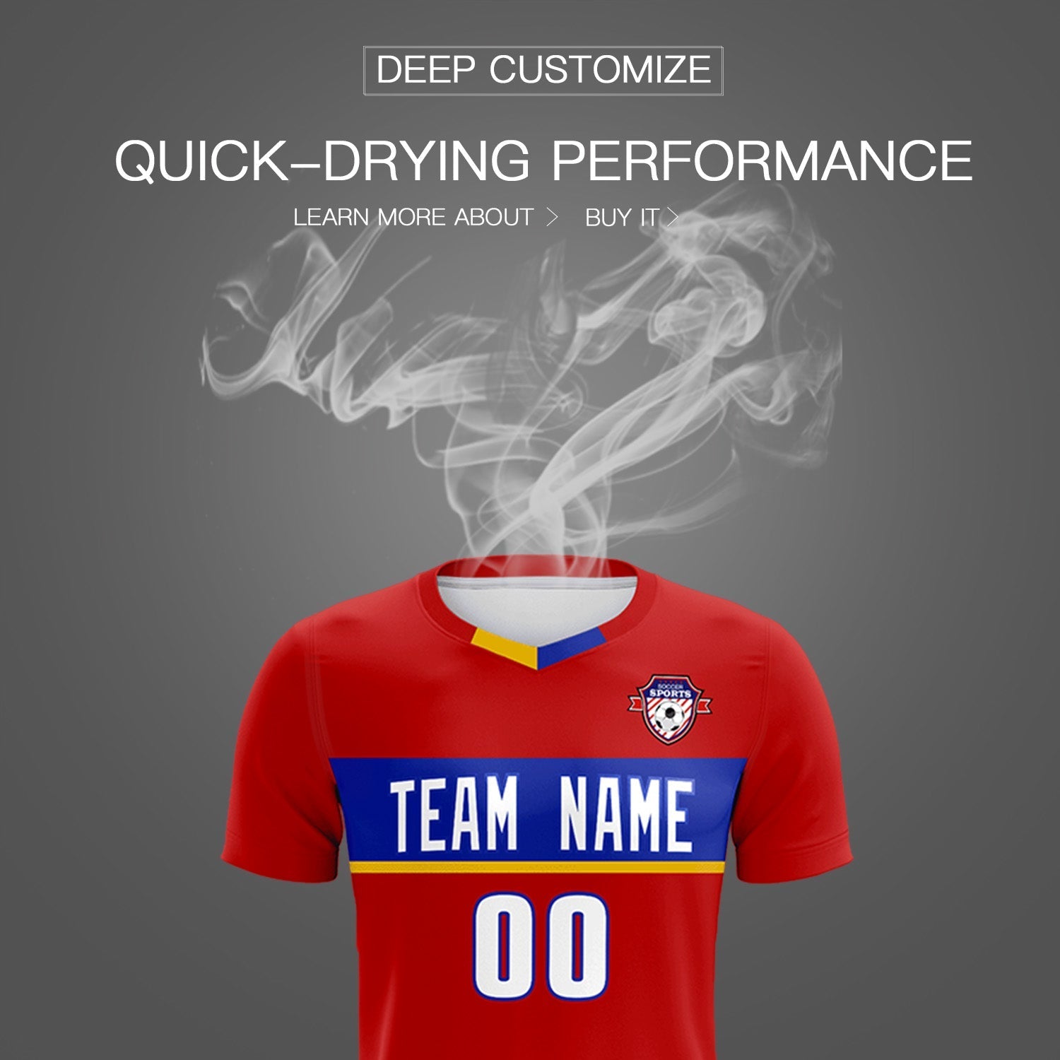 Custom Red Classic Sports Sets Soccer Shirt Jersey