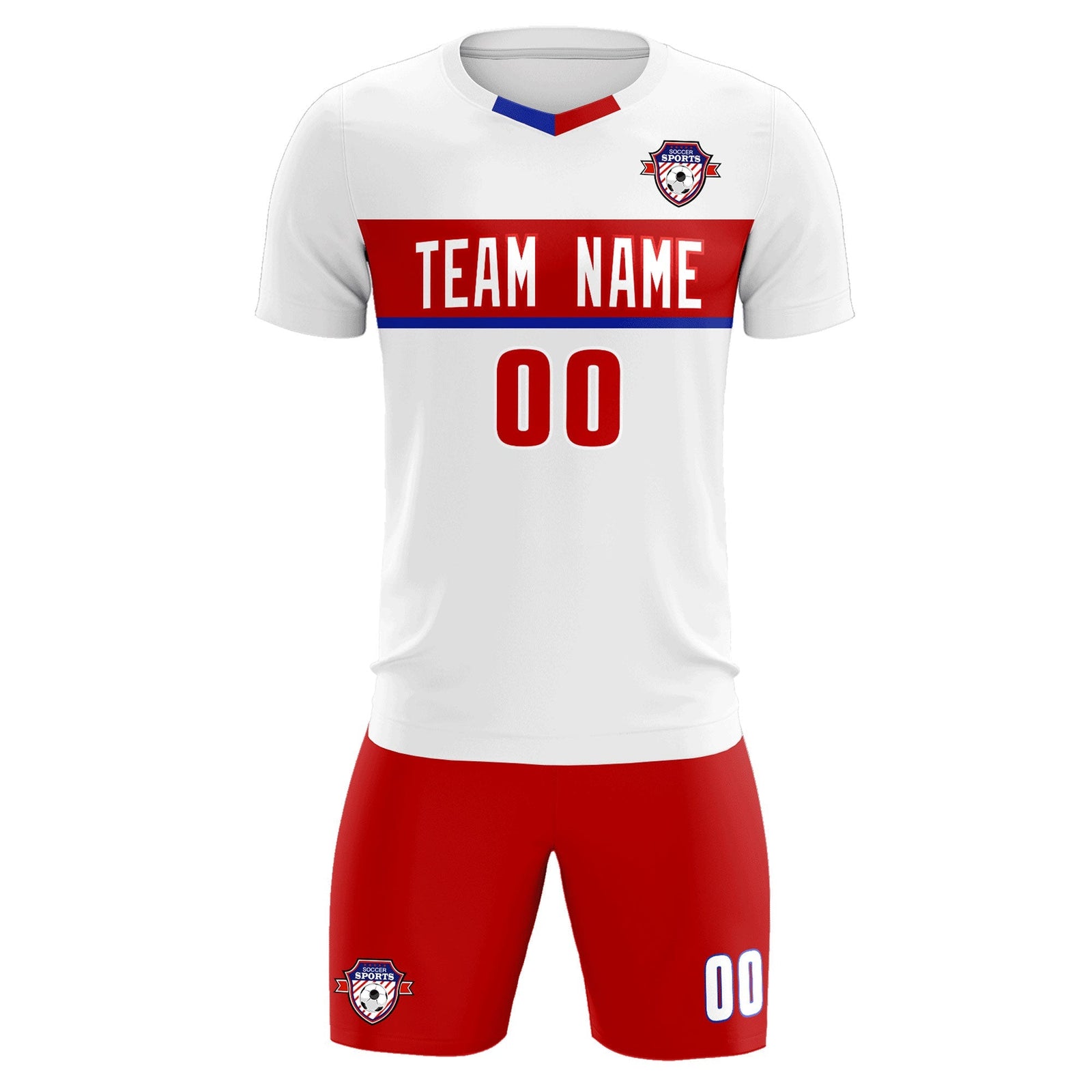 Custom White Classic Sports Sets Soccer Shirt Jersey