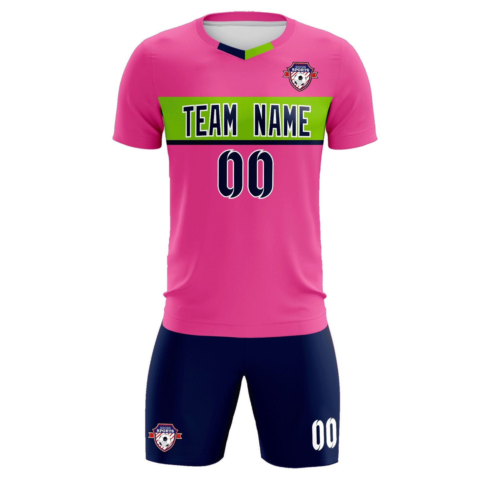 Custom Pink Classic Sports Sets Soccer Shirt Jersey