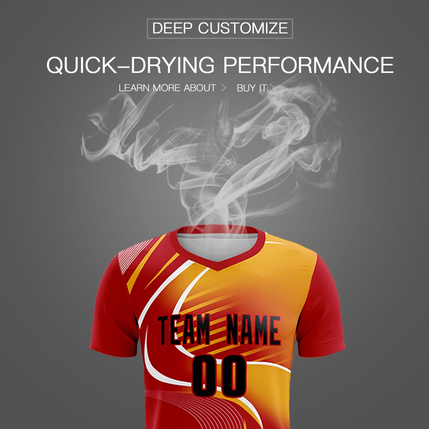 Custom Red Printing Sportswear Soccer Sets Jersey