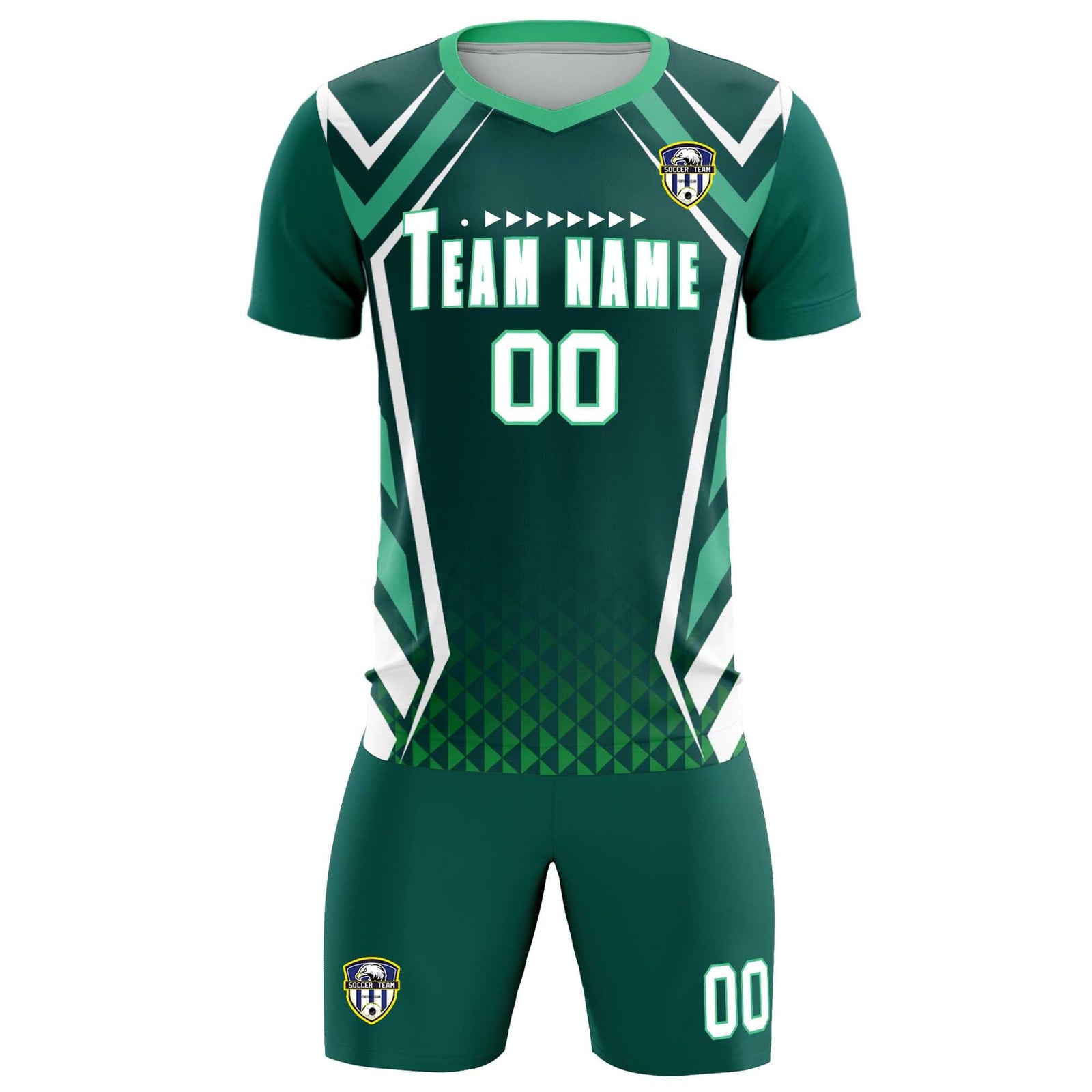 Custom Aqua Abstract Breathable Soccer Tops/Sets Jersey