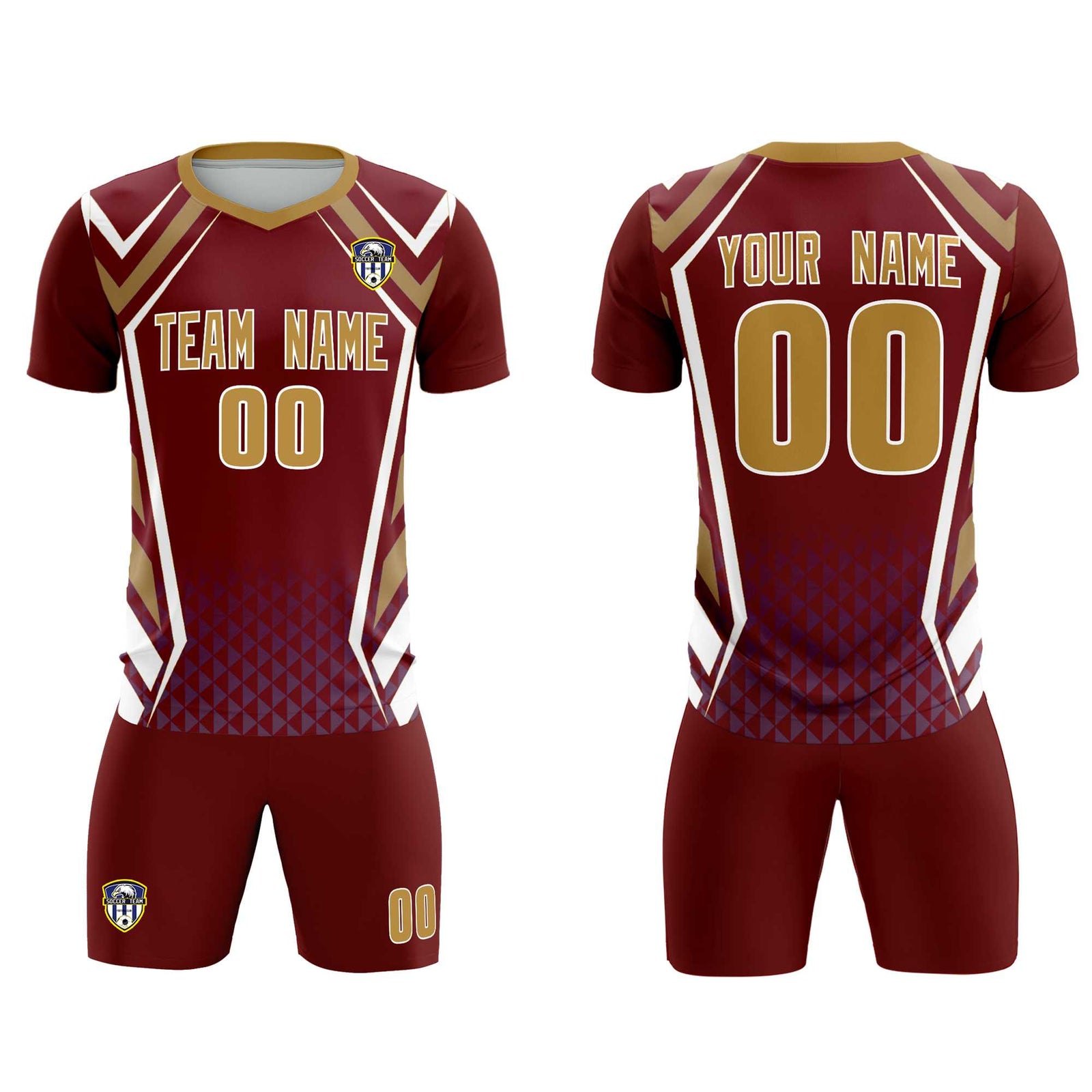 Custom Crimson Abstract Breathable Soccer Tops/Sets Jersey