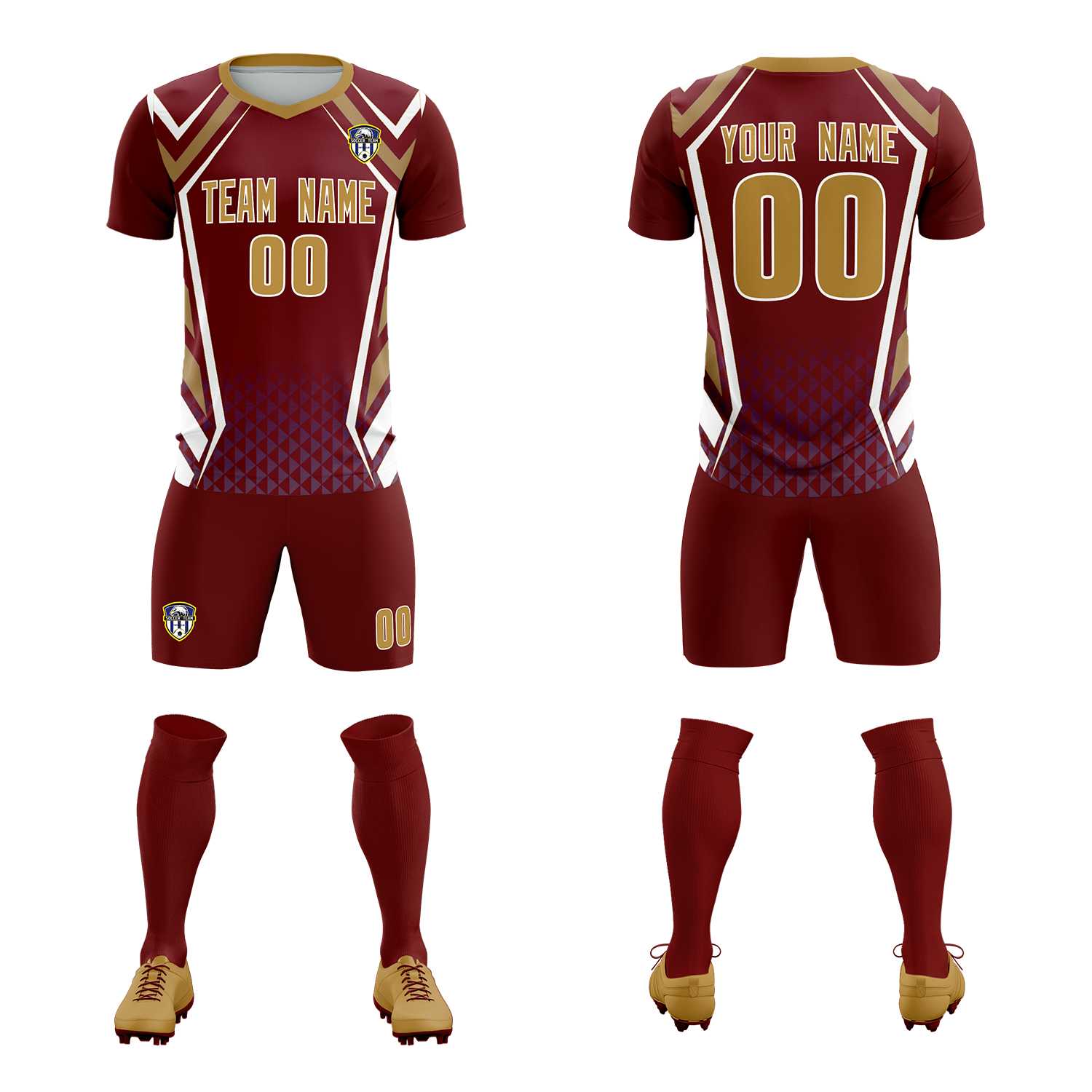 Custom Crimson Abstract Breathable Soccer Tops/Sets Jersey
