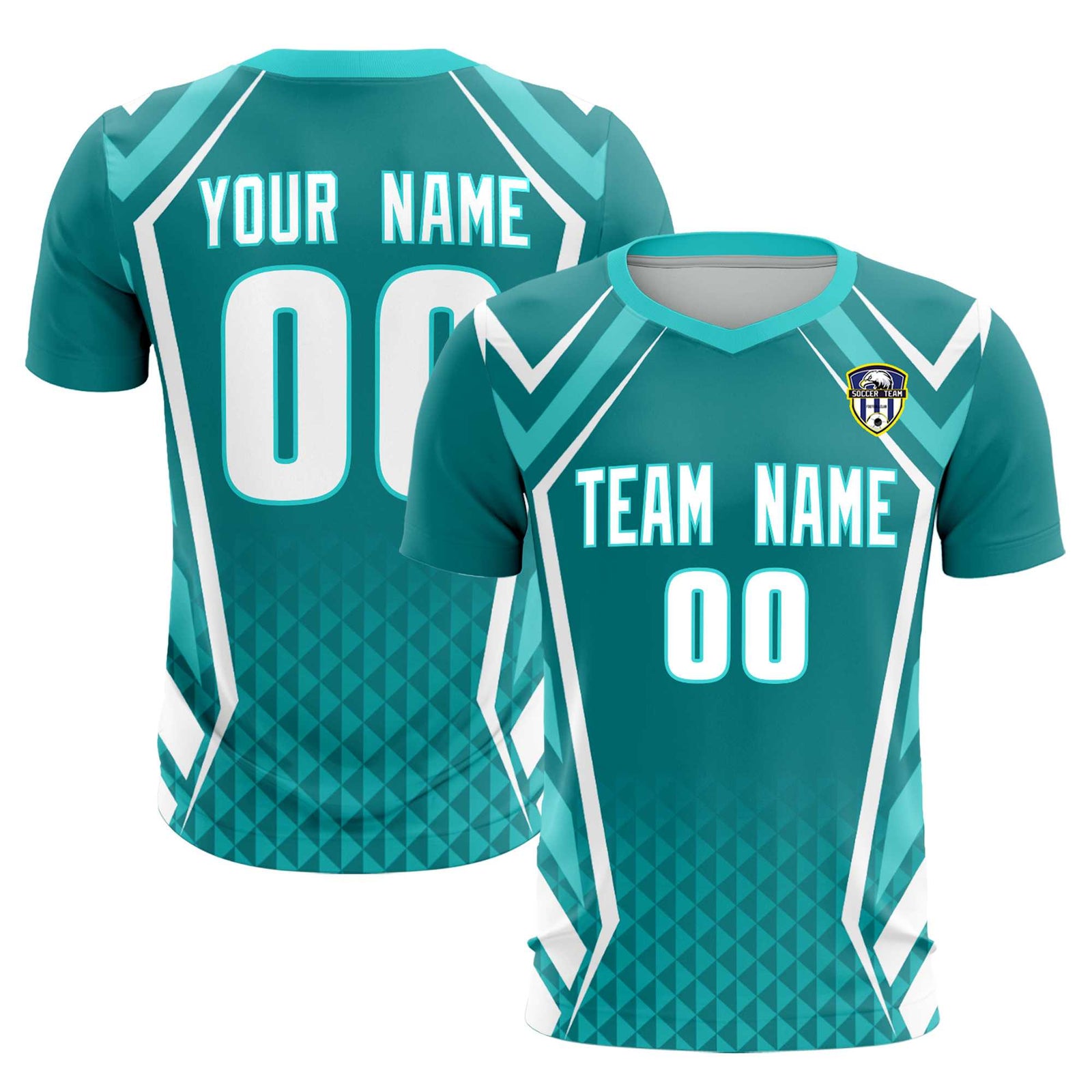 Custom Sky Blue Abstract Breathable Soccer Tops/Sets Jersey