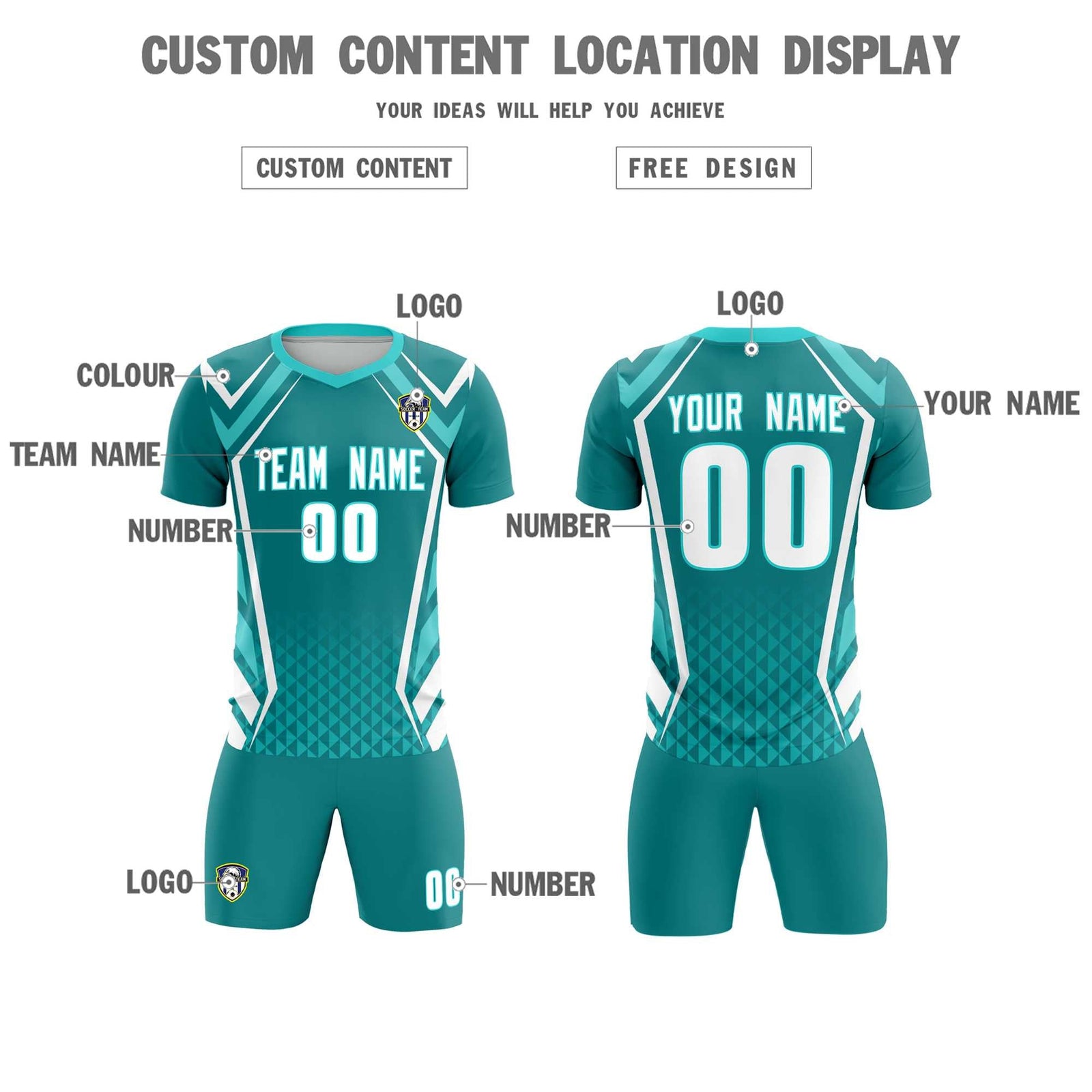 Custom Sky Blue Abstract Breathable Soccer Tops/Sets Jersey