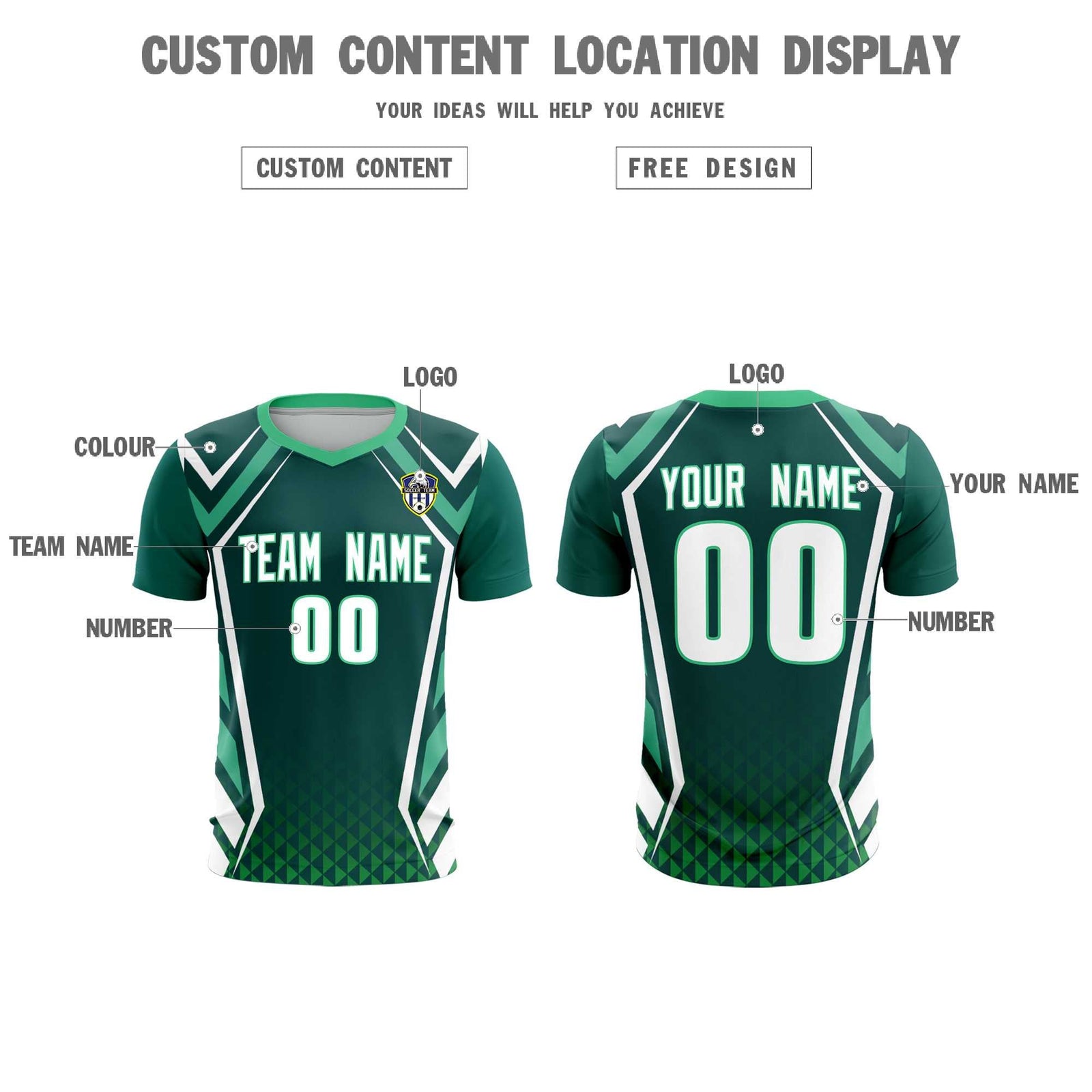 Custom Aqua Abstract Breathable Soccer Tops/Sets Jersey