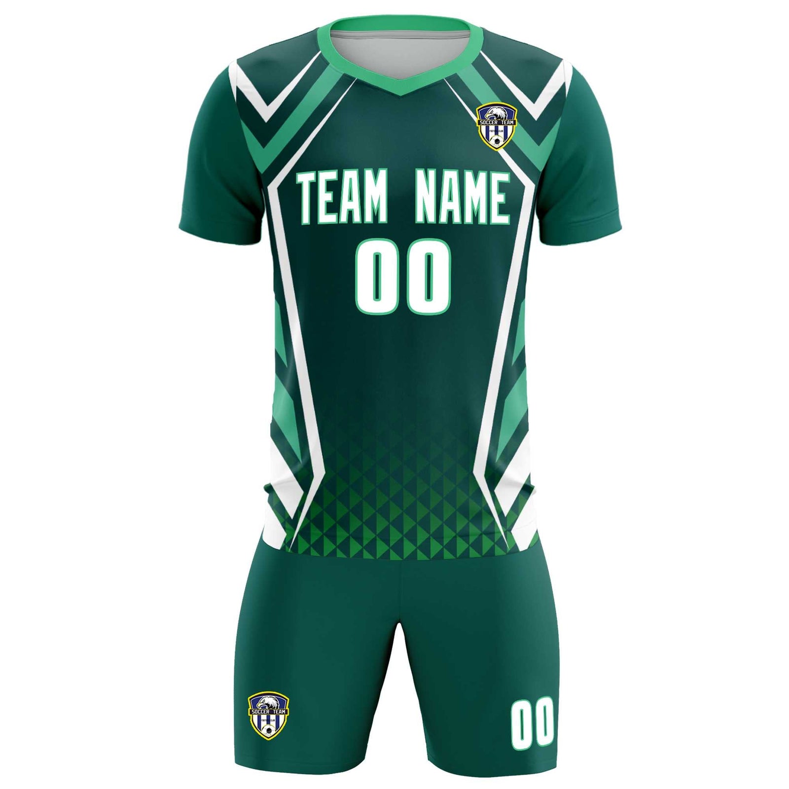 Custom Aqua Abstract Breathable Soccer Tops/Sets Jersey