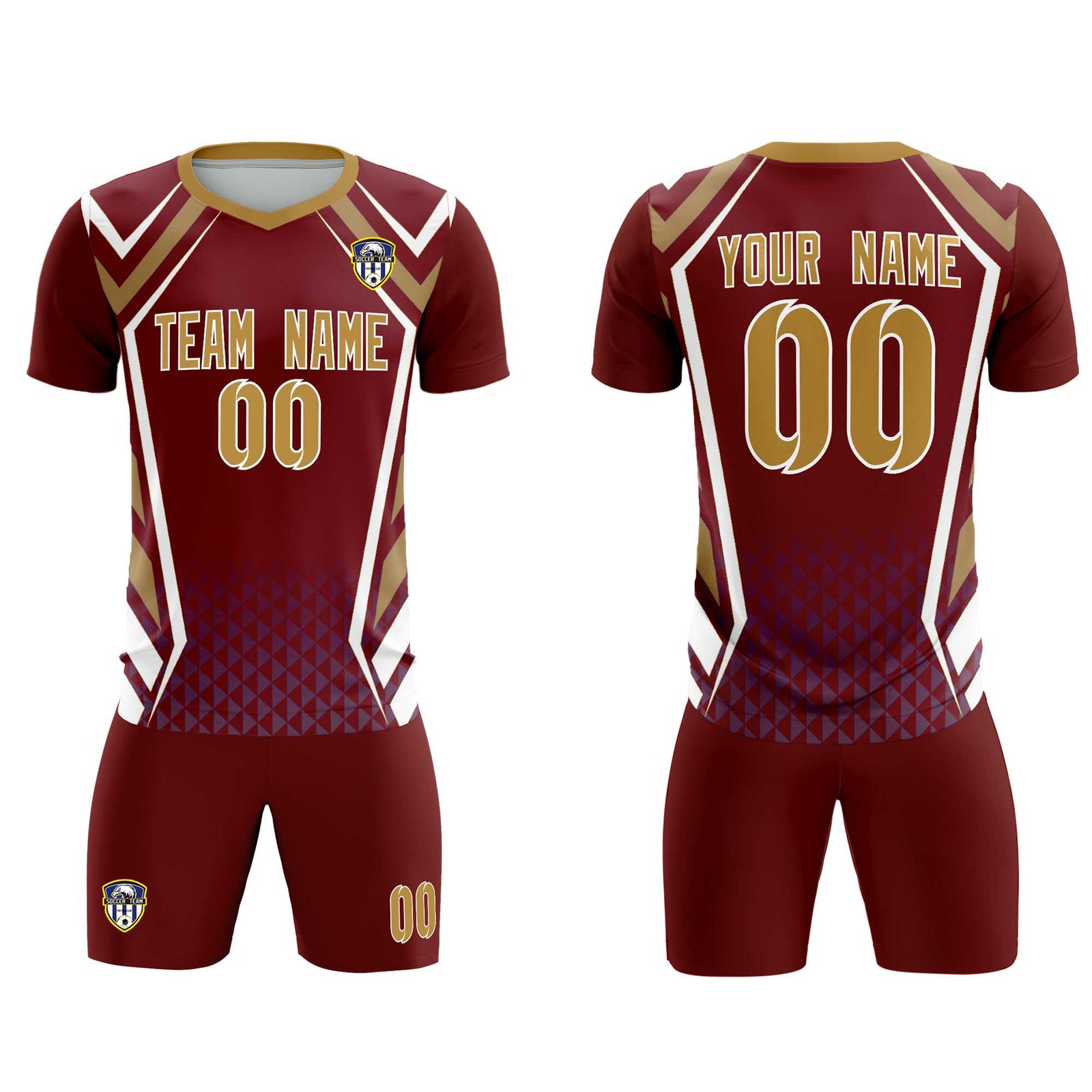 Custom Crimson Abstract Breathable Soccer Tops/Sets Jersey