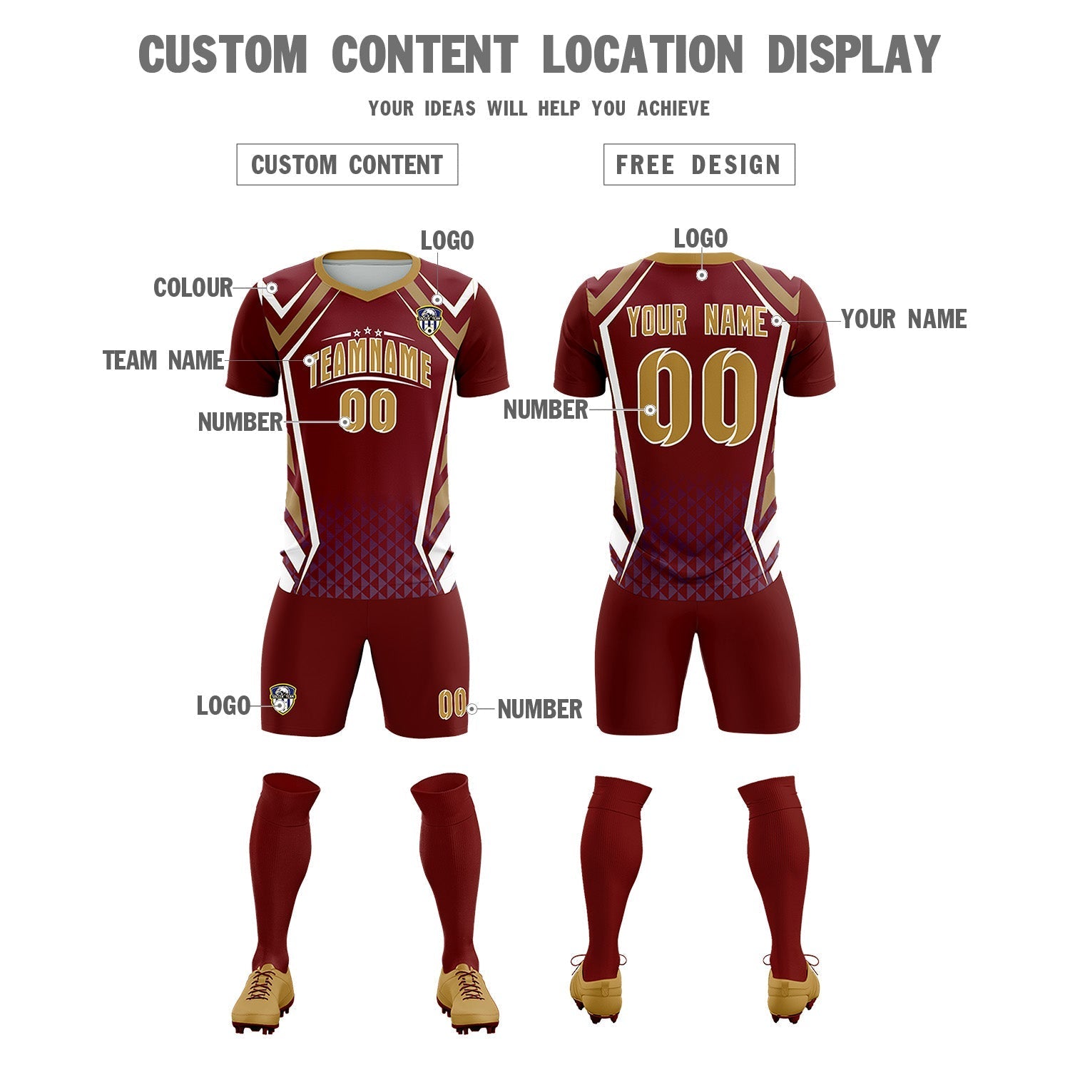 Custom Crimson Abstract Breathable Soccer Tops/Sets Jersey