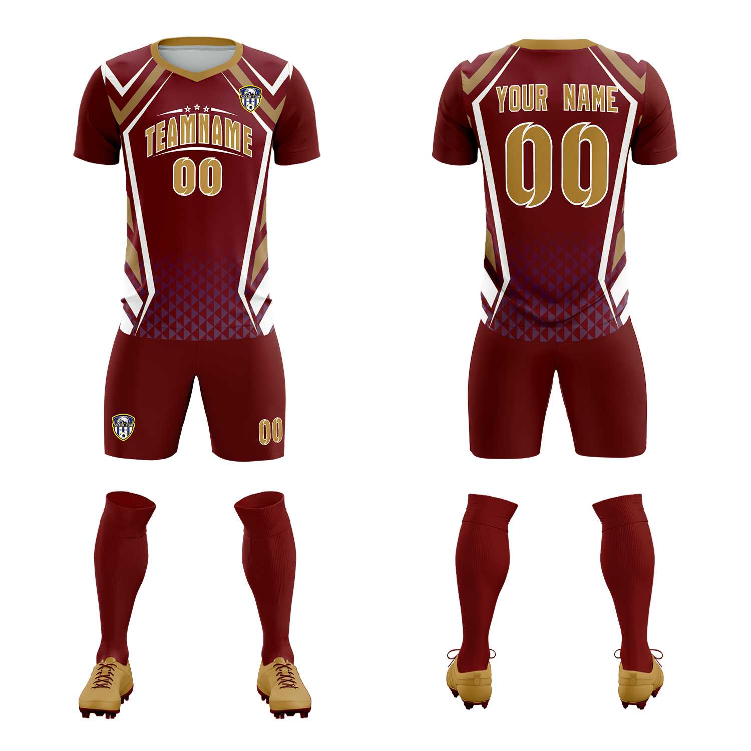 Custom Crimson Abstract Breathable Soccer Tops/Sets Jersey