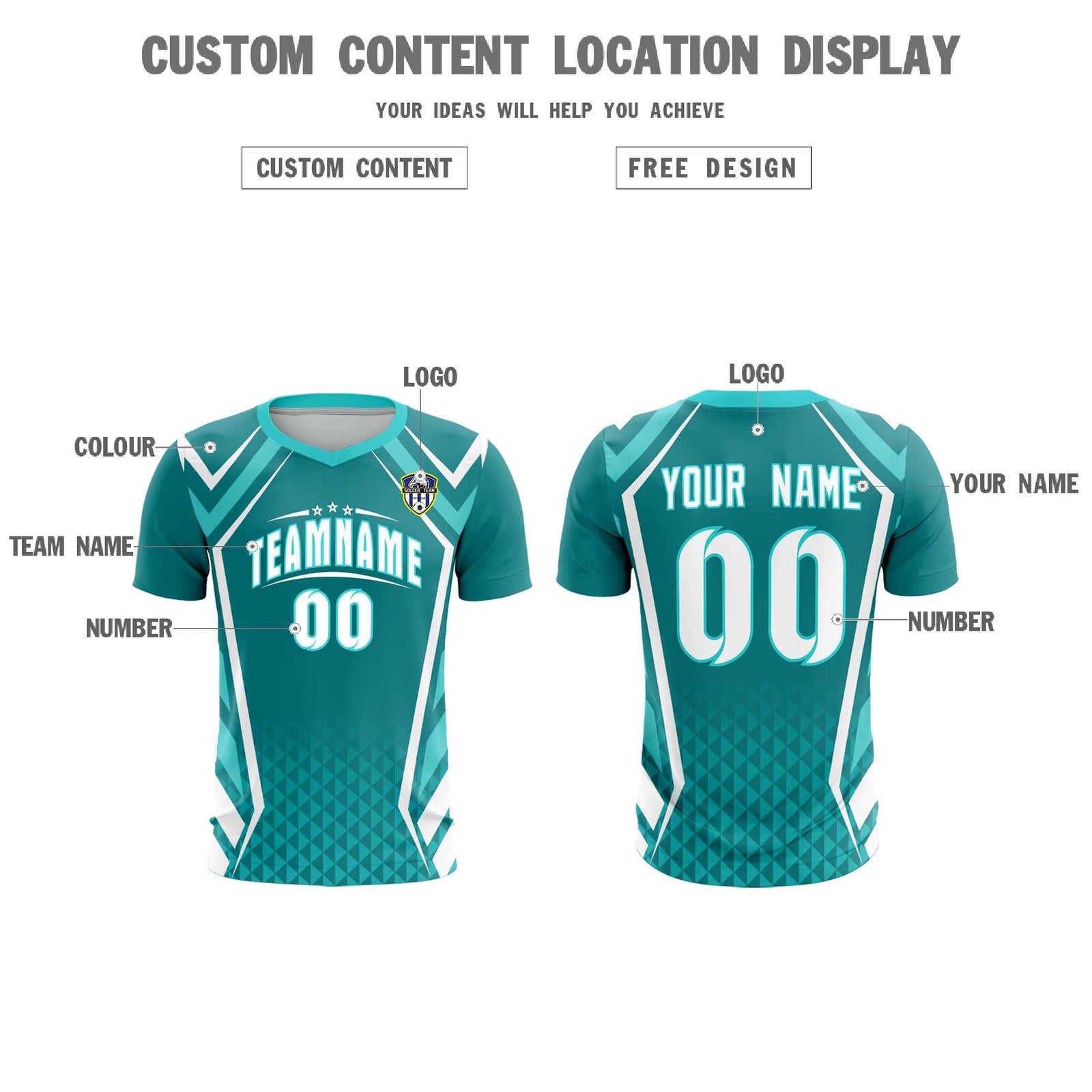 Custom Sky Blue Abstract Breathable Soccer Tops/Sets Jersey