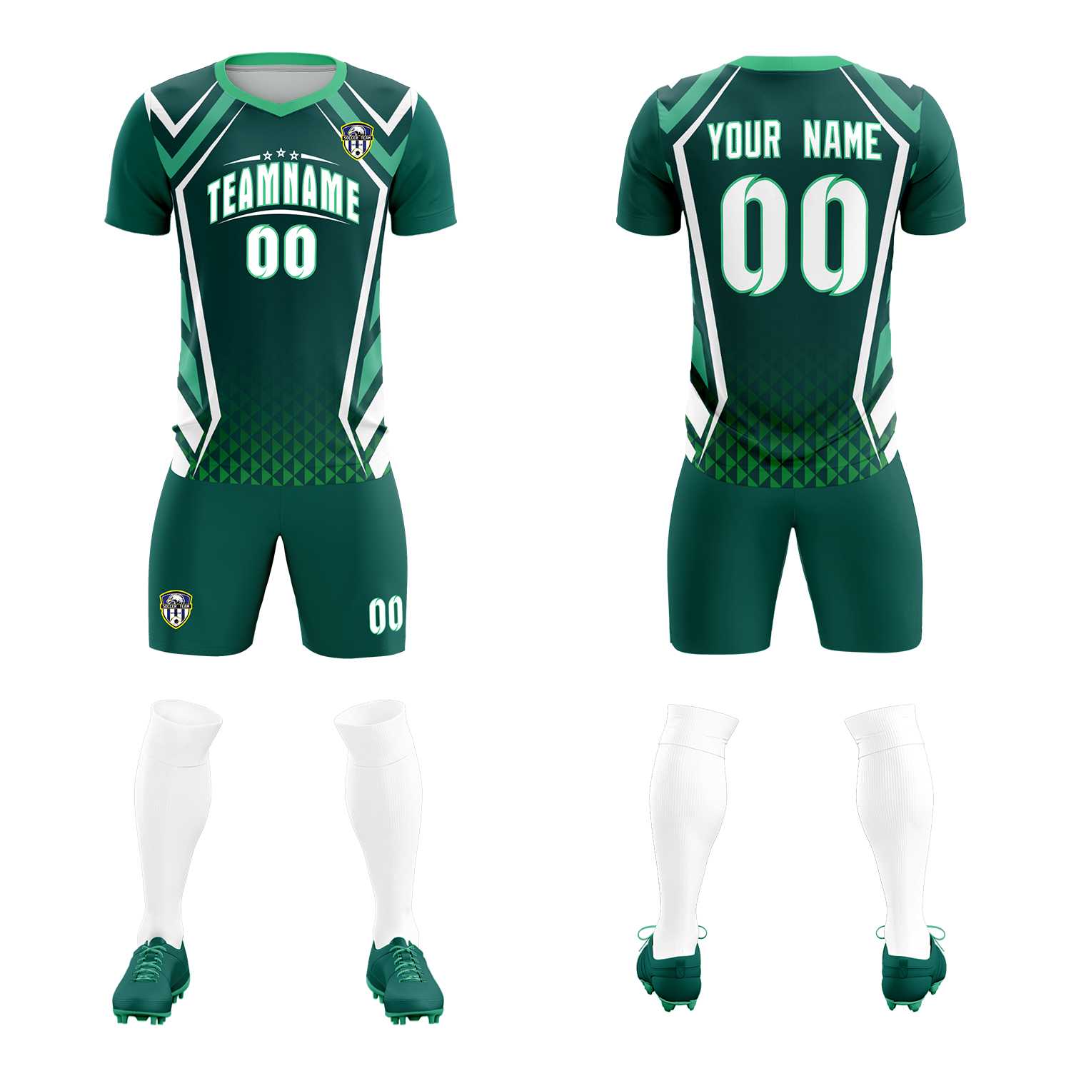 Custom Aqua Abstract Breathable Soccer Tops/Sets Jersey