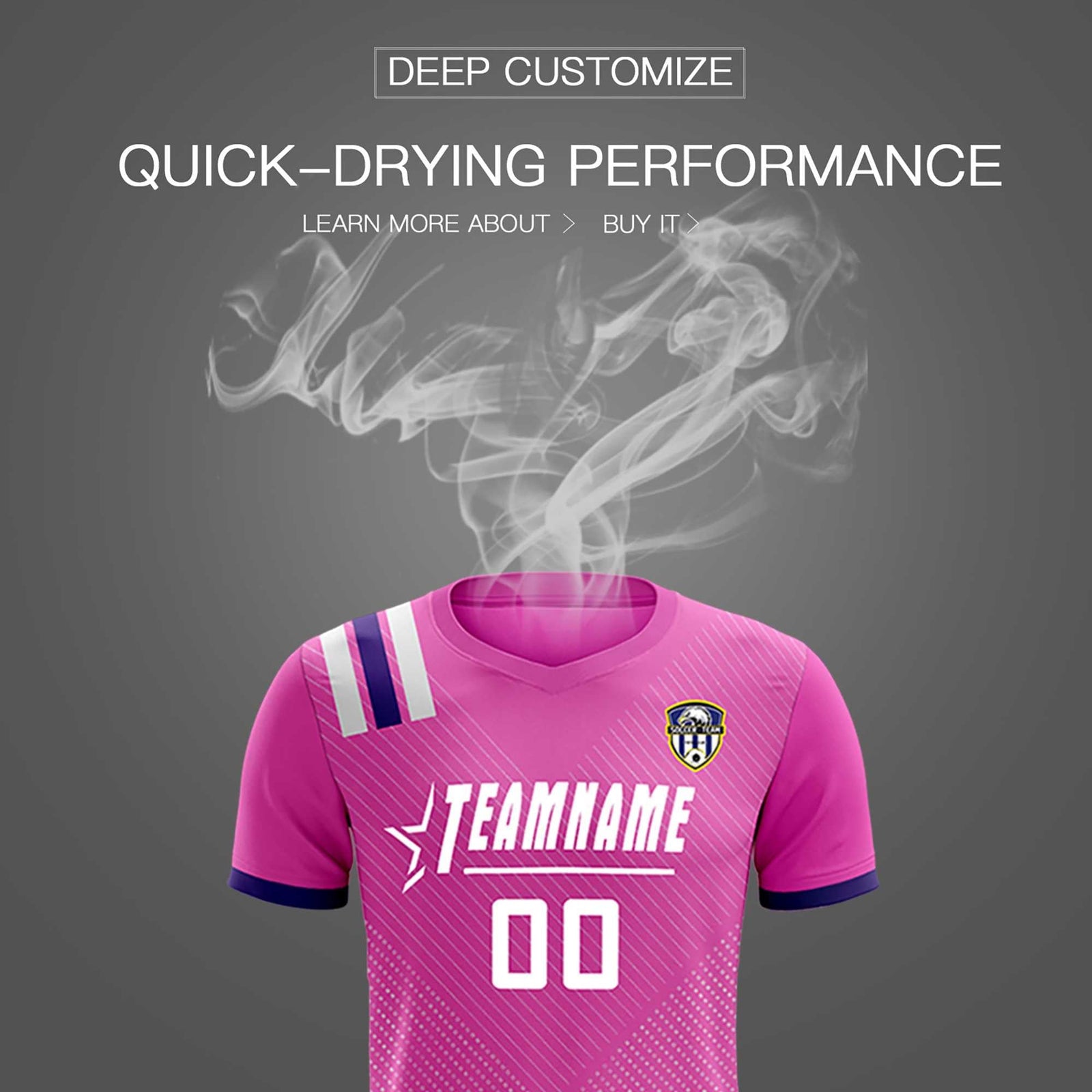 Custom Light Red Striped Sportswear Soccer Tops/Sets Jersey For Adults