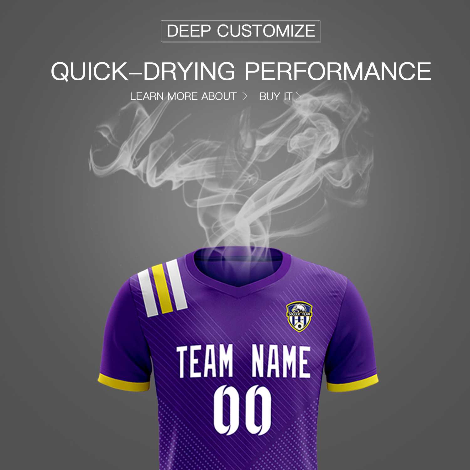 Custom Purple Striped Sportswear Soccer Tops/Sets Jersey For Adults