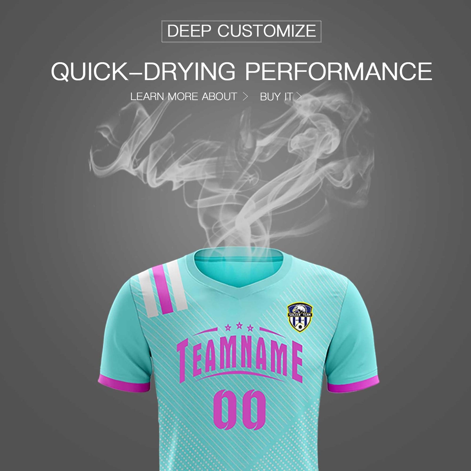 Custom Light Blue Striped Sportswear Soccer Tops/Sets Jersey For Adults