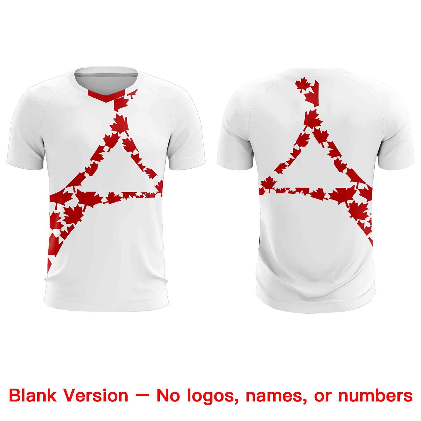 Custom White Red Canada Maple Leaves World Cup Inspired Quick-Drying Graffiti Pattern Soccer Sets Jersey