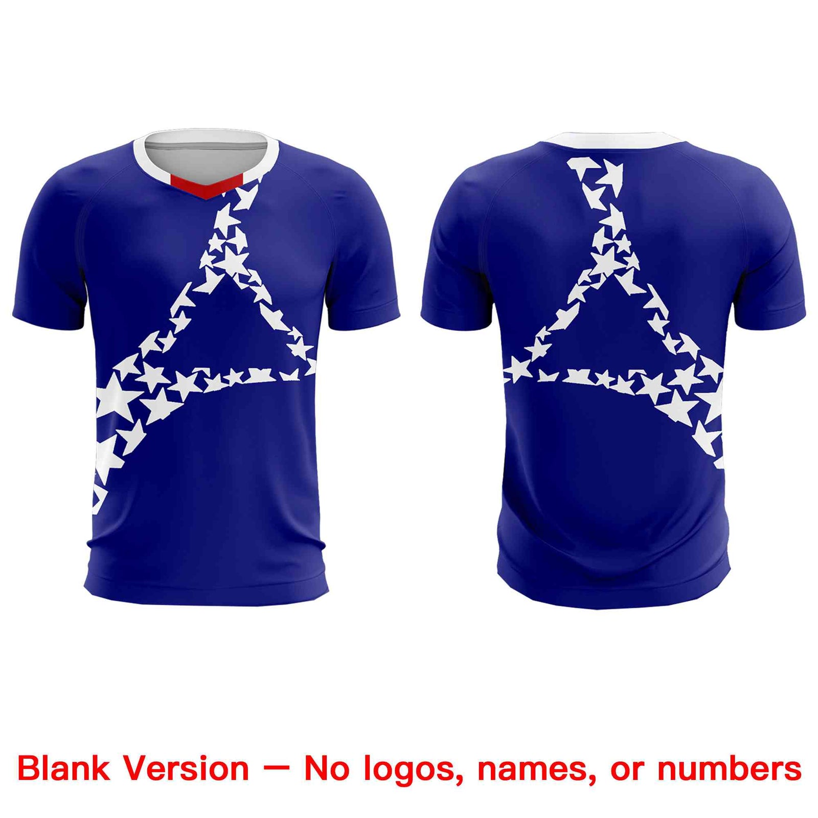 Custom Royal White America Star World Cup Inspired Breathable Graffiti Pattern Soccer Sets Jersey