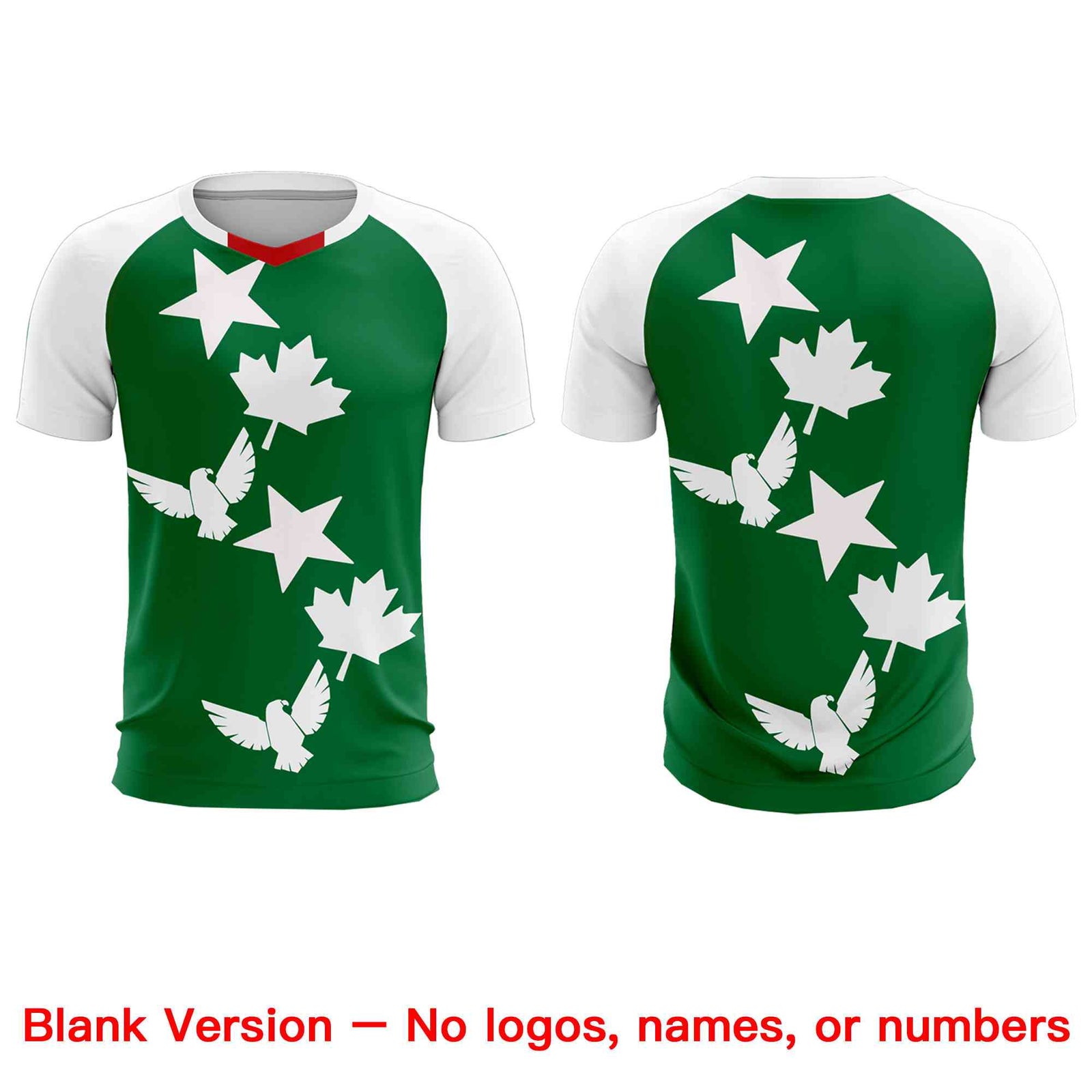 Custom White Kelly Green World Cup Inspired Wrinkle-Resistant Training Uniform Raglan Sleeve Soccer Sets Jersey