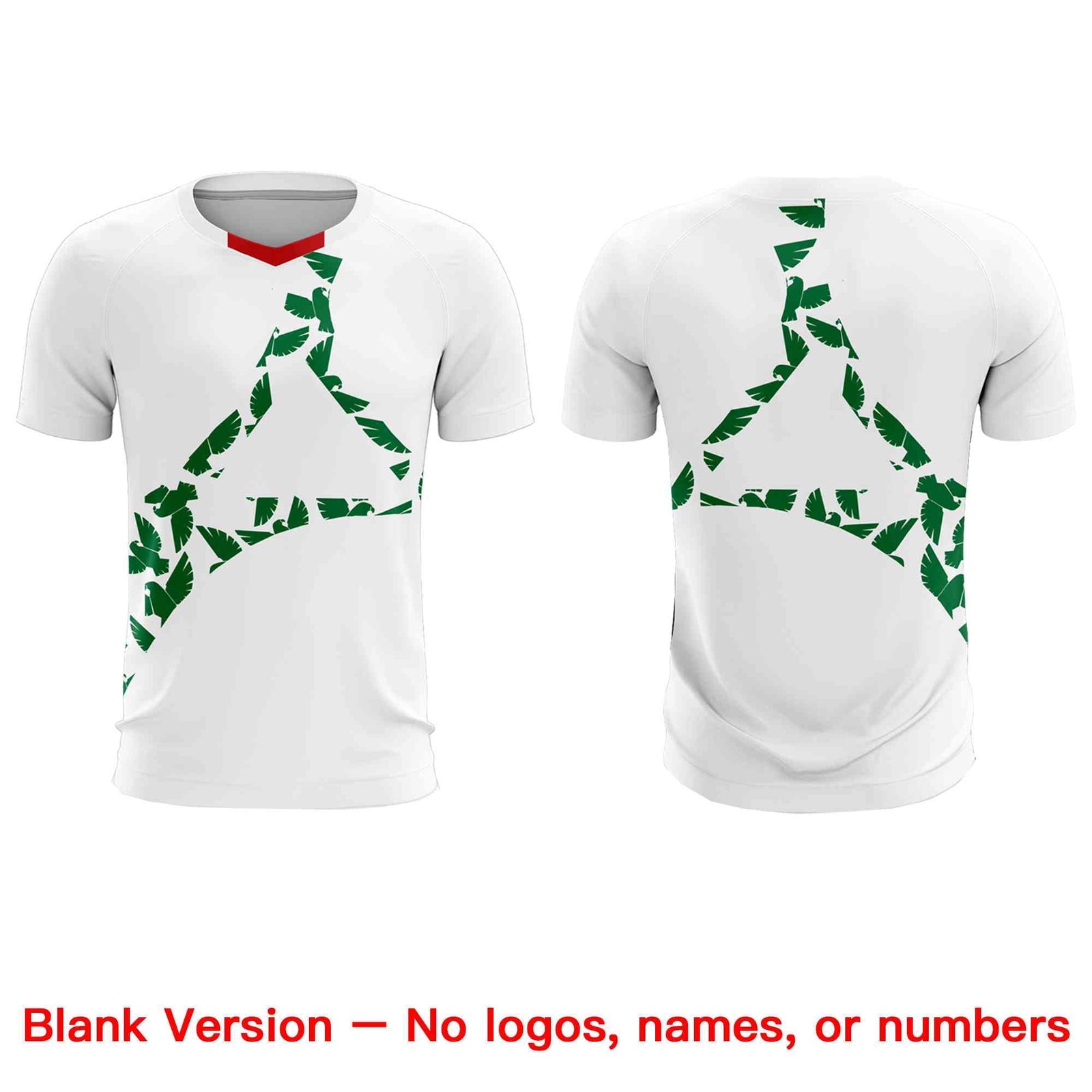 Custom White Kelly Green Mexico Eagle World Cup Inspired Drapable Graffiti Pattern Soccer Sets Jersey