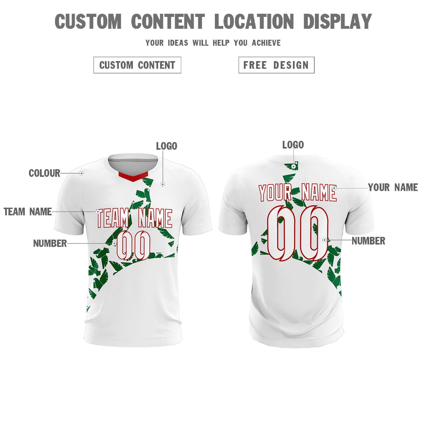 Custom White Kelly Green Mexico Eagle World Cup Inspired Drapable Graffiti Pattern Soccer Sets Jersey