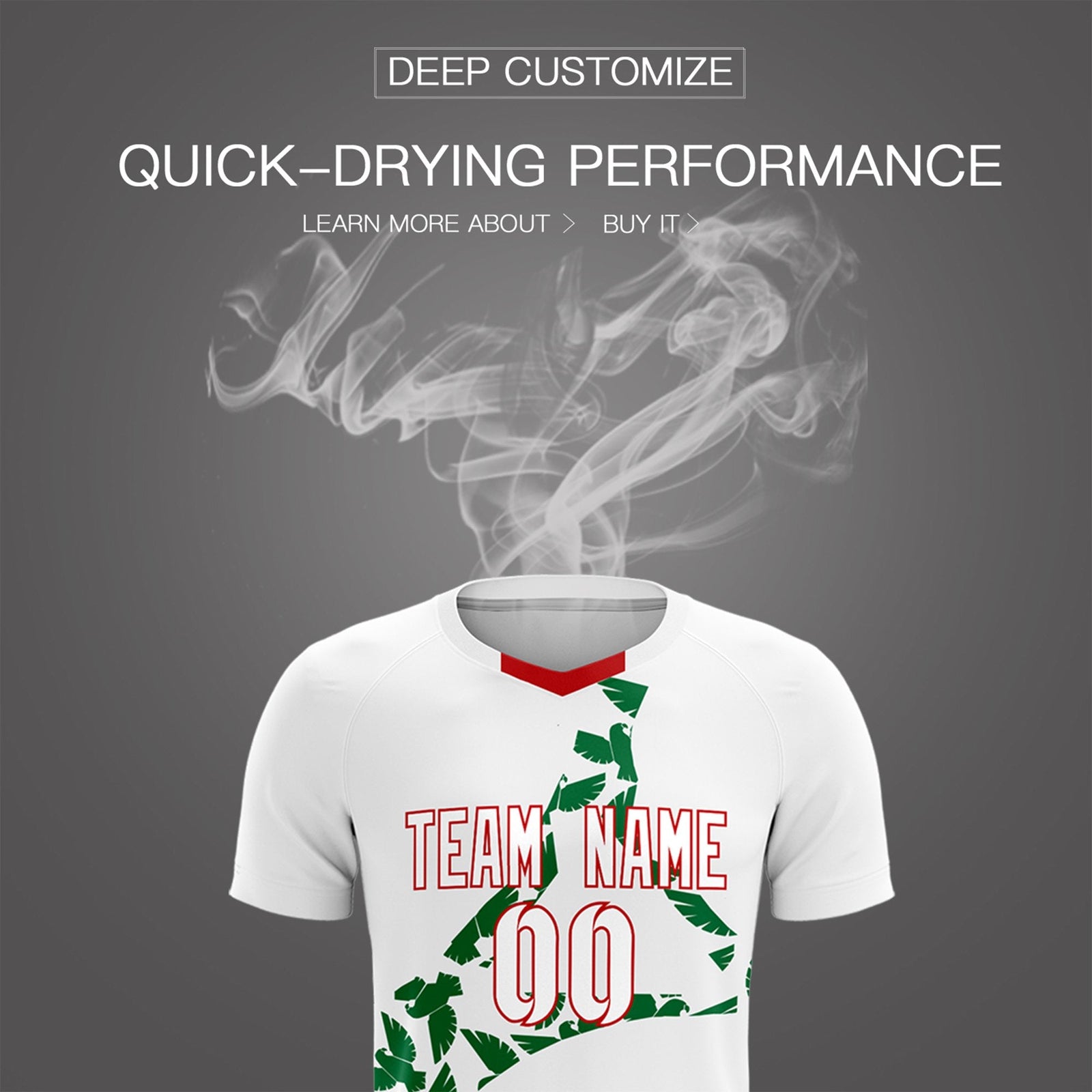 Custom White Kelly Green Mexico Eagle World Cup Inspired Drapable Graffiti Pattern Soccer Sets Jersey