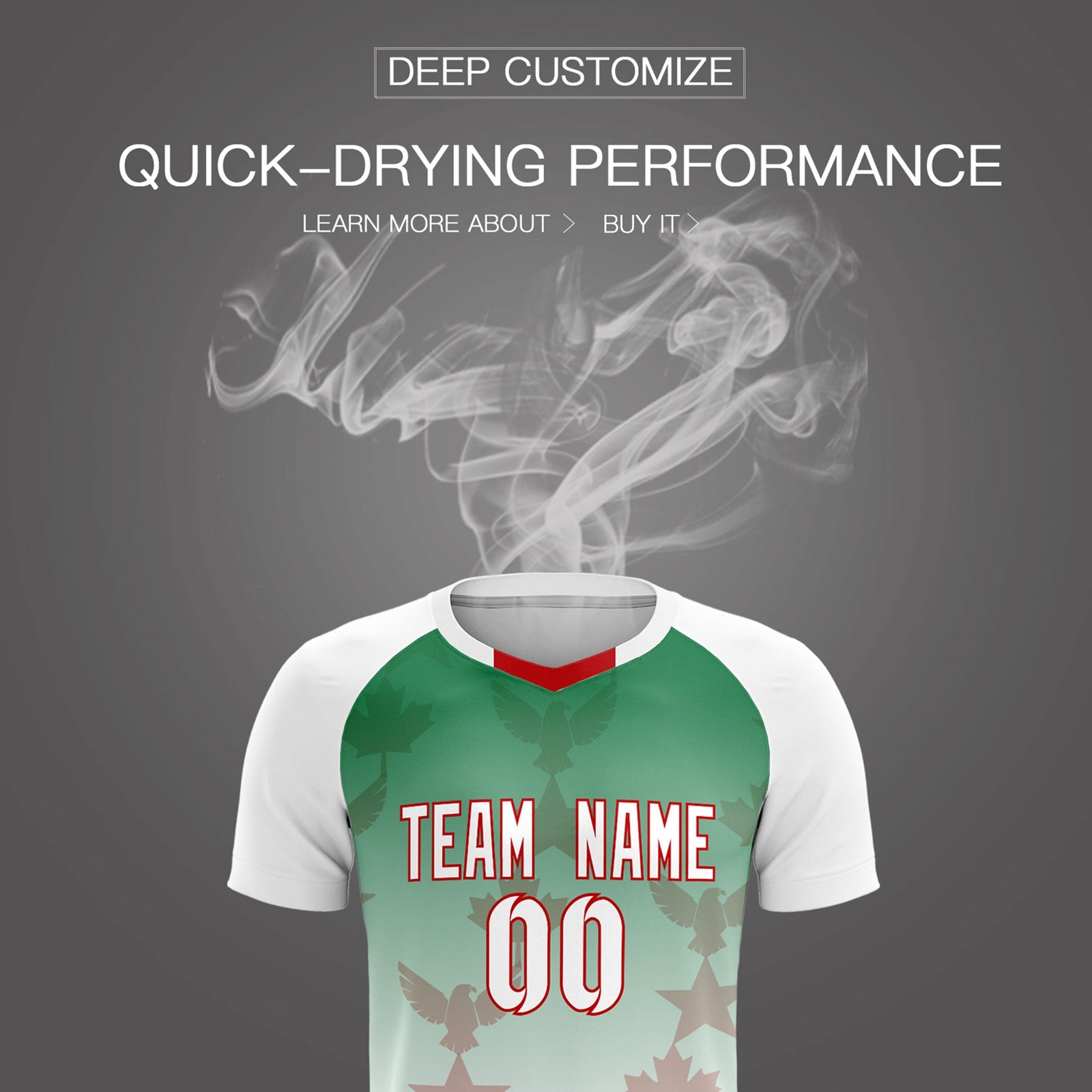 Custom White Kelly Green World Cup Inspired Quick-Drying Training Uniform Gradient Fashion Soccer Sets Jersey