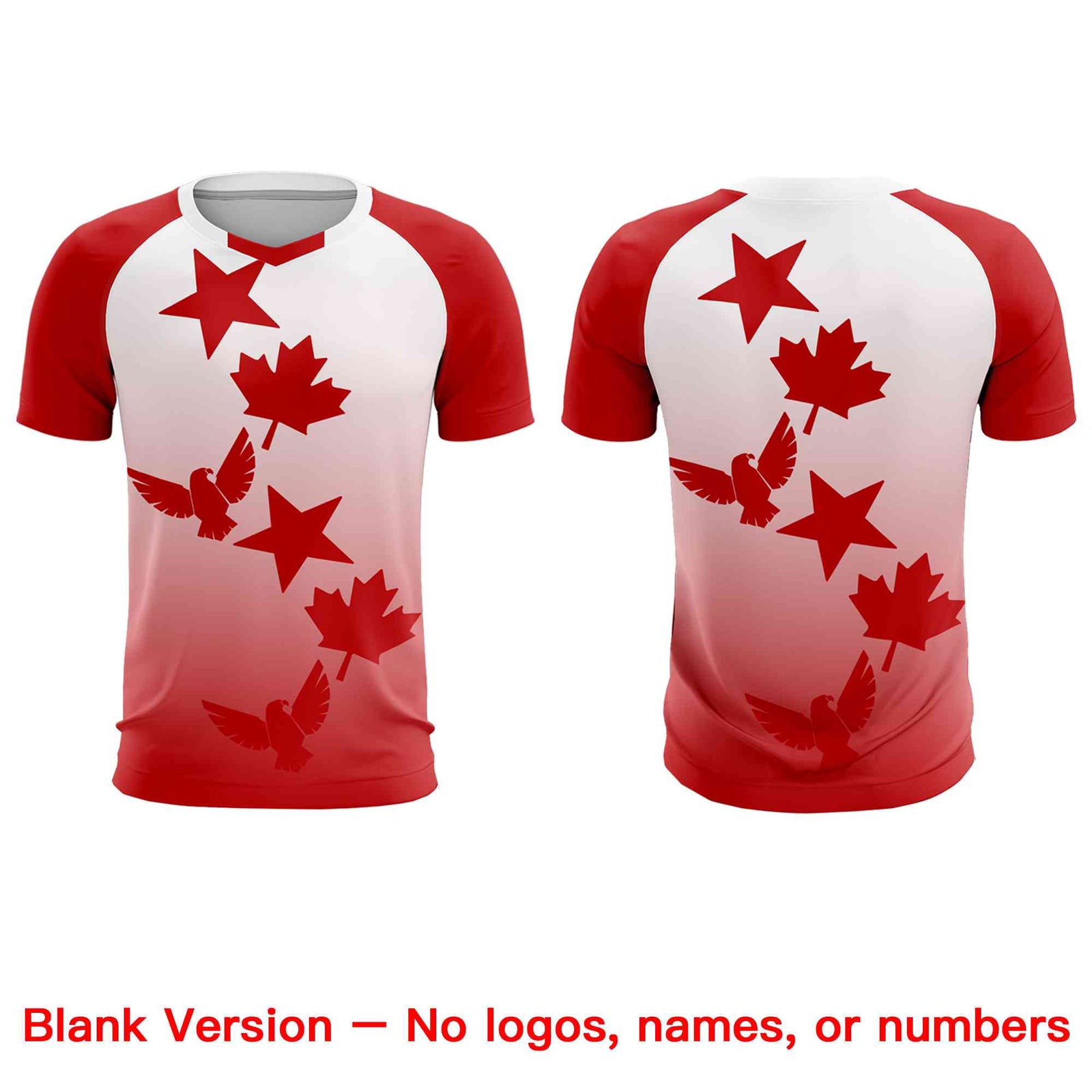 Custom Red White World Cup Inspired Wrinkle-Resistant Training Uniform Gradient Fashion Soccer Sets Jersey