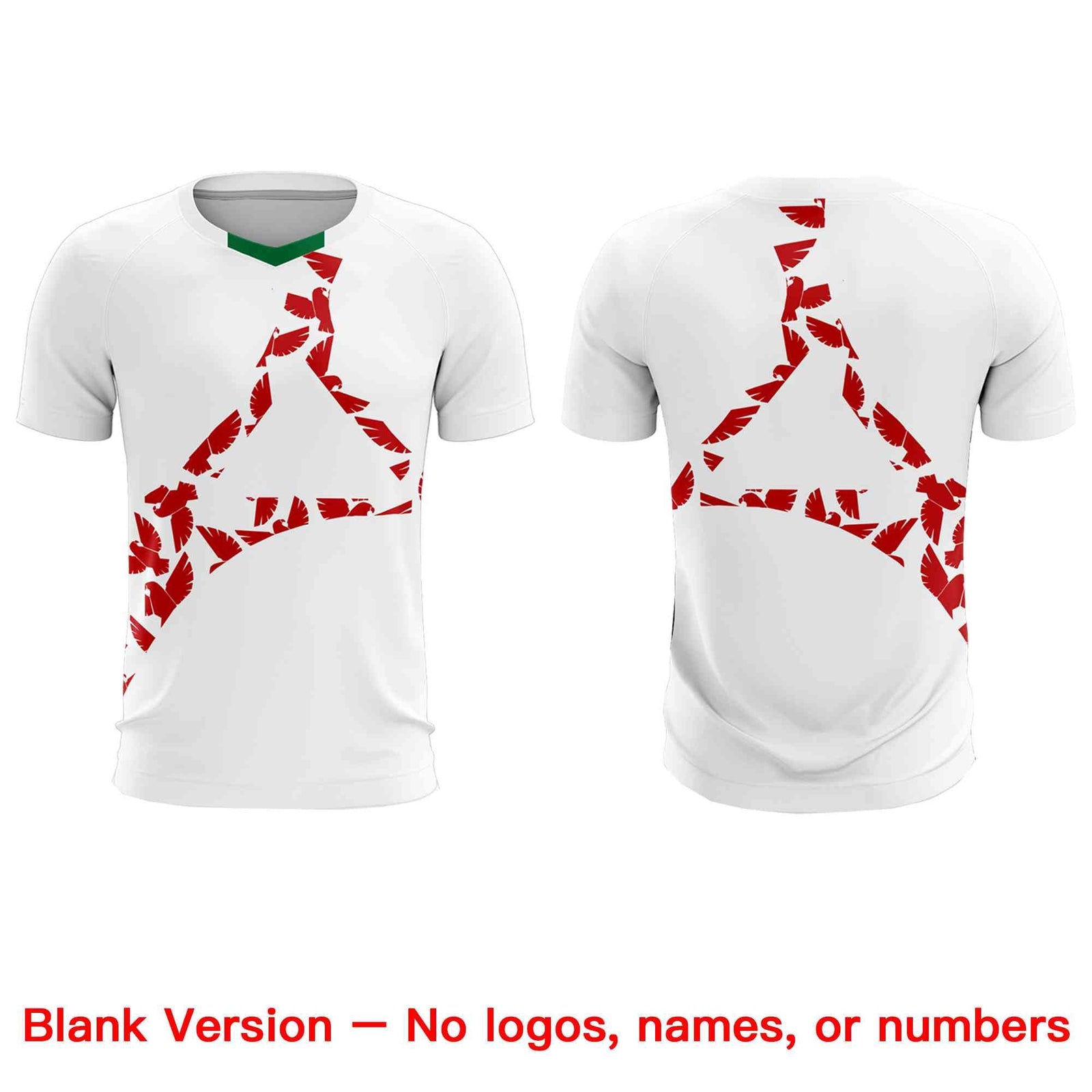 Custom White Red Mexico Eagle World Cup Inspired Lightweight Graffiti Pattern Soccer Sets Jersey