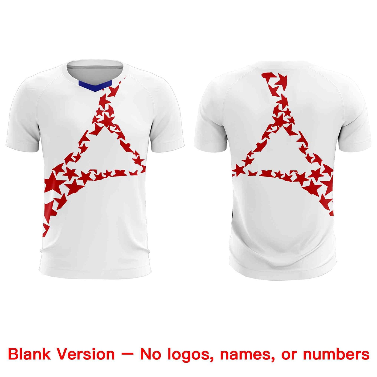 Custom White Red America Star World Cup Inspired Lightweight Graffiti Pattern Soccer Sets Jersey