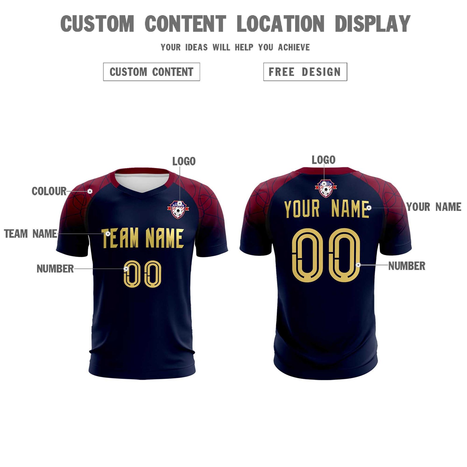 Custom Navy Classic Soccer Training Sets Jersey For Adults/Kids