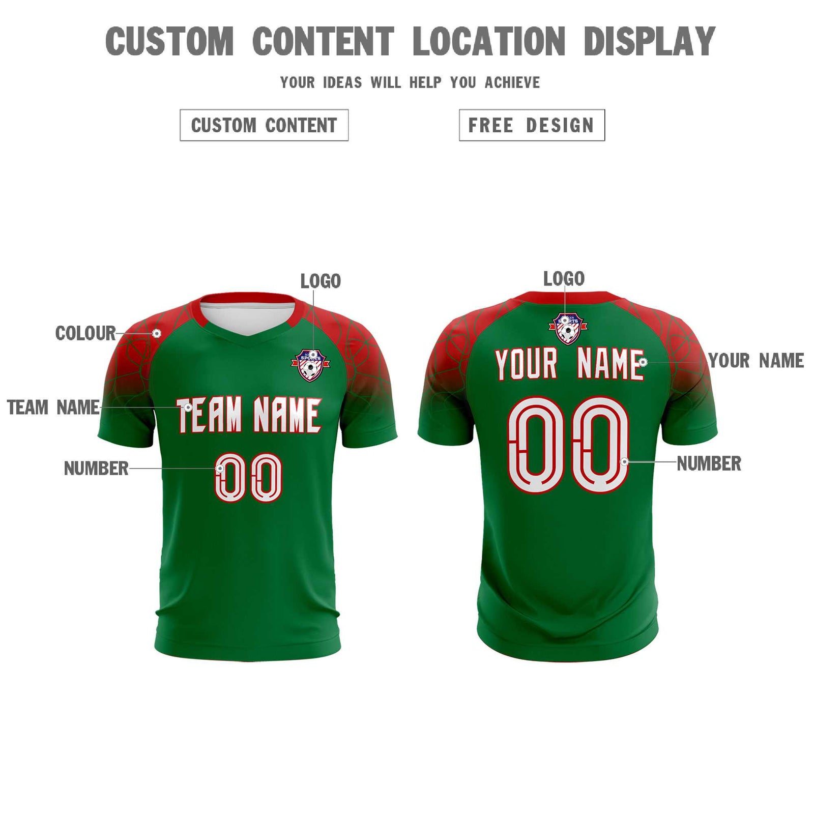 Custom Kelly Green Classic Soccer Training Sets Jersey For Adults/Kids