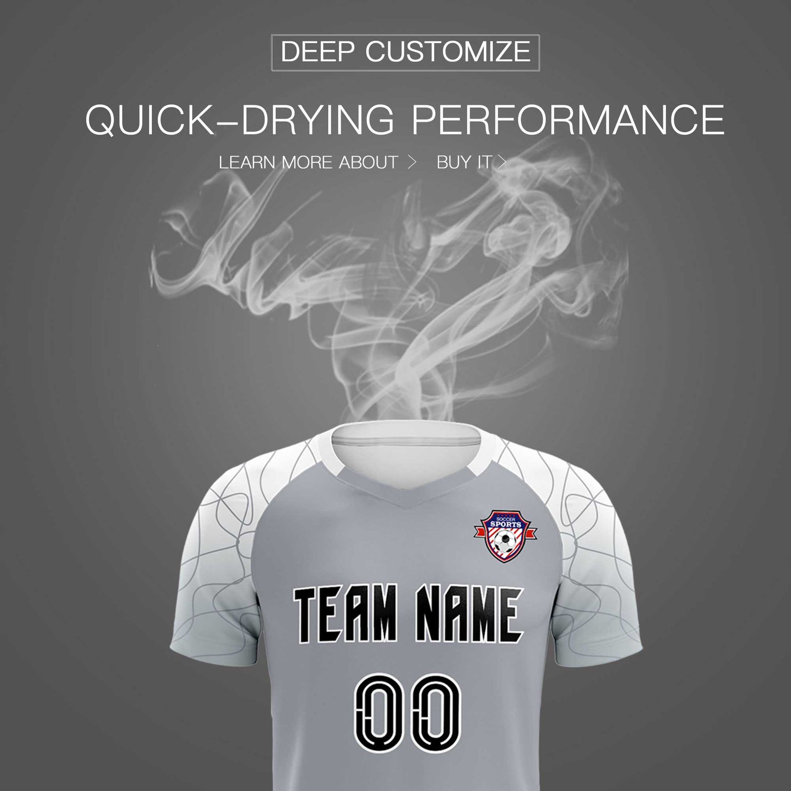 Custom Silver Classic Soccer Training Sets Jersey For Adults/Kids