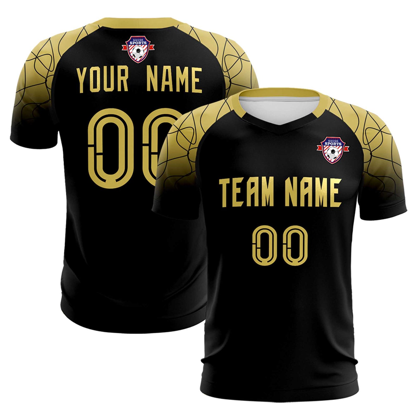 Custom Black Classic Soccer Training Sets Jersey For Adults/Kids