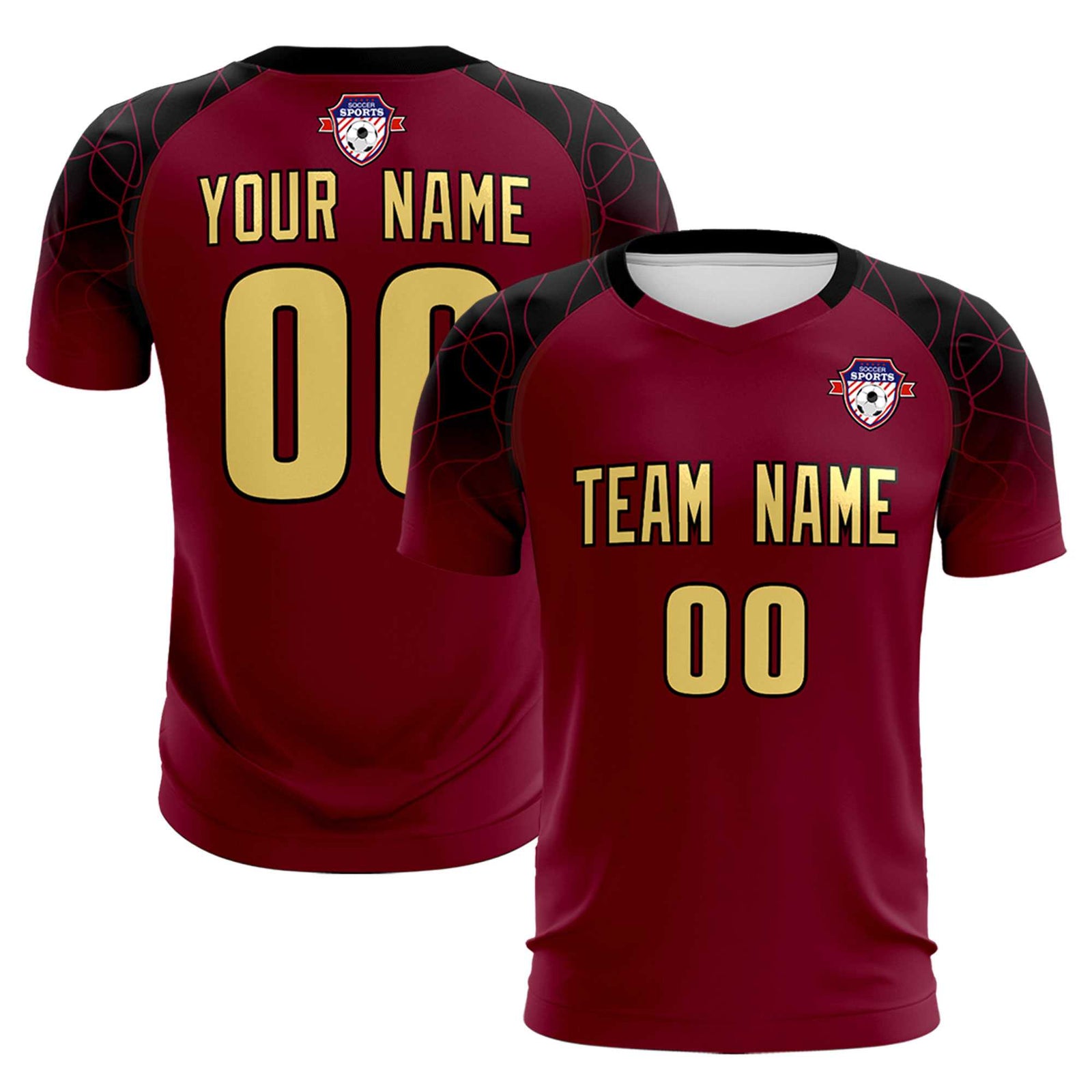 Custom Crimson Classic Soccer Training Sets Jersey For Adults/Kids