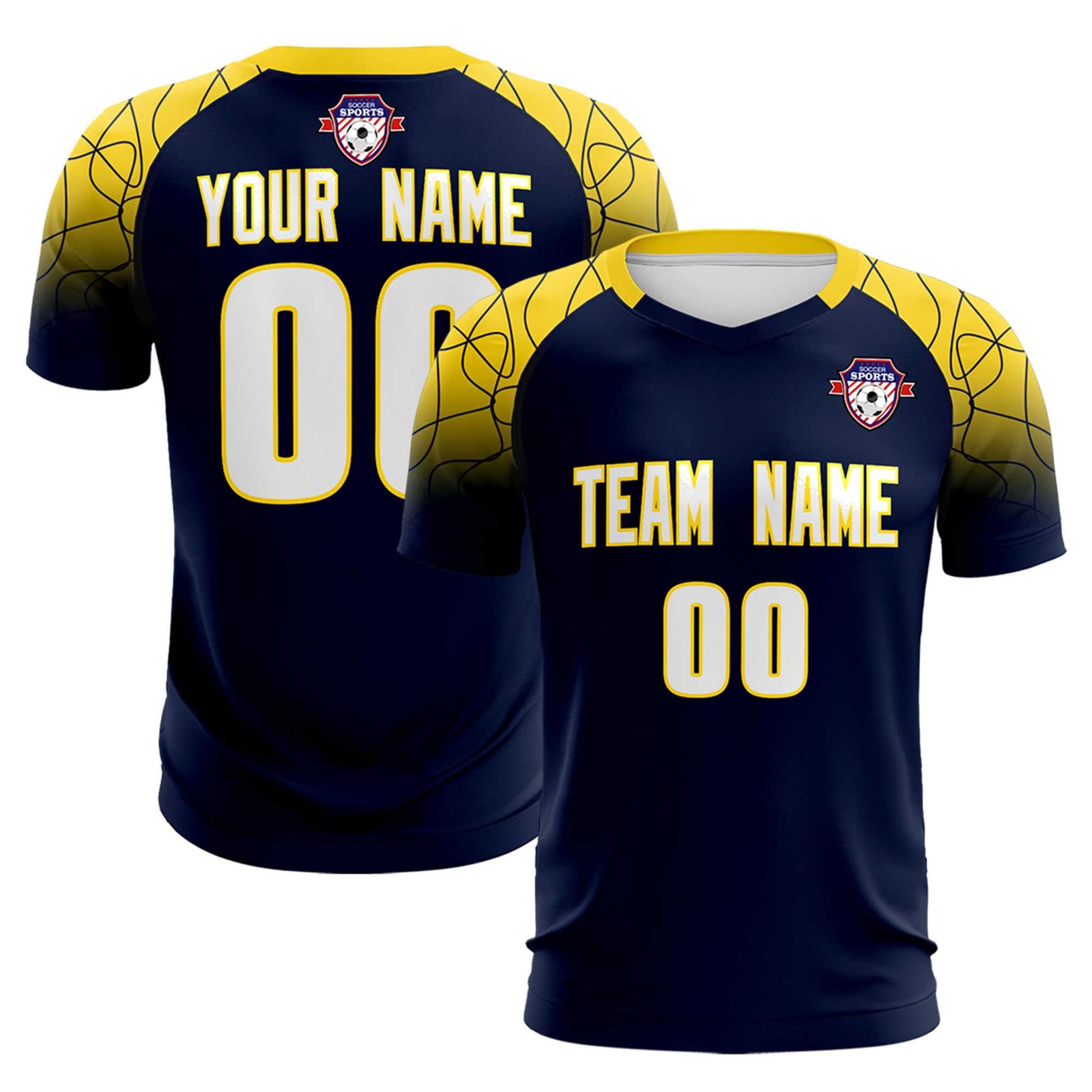 Custom Navy Classic Soccer Training Sets Jersey For Adults/Kids