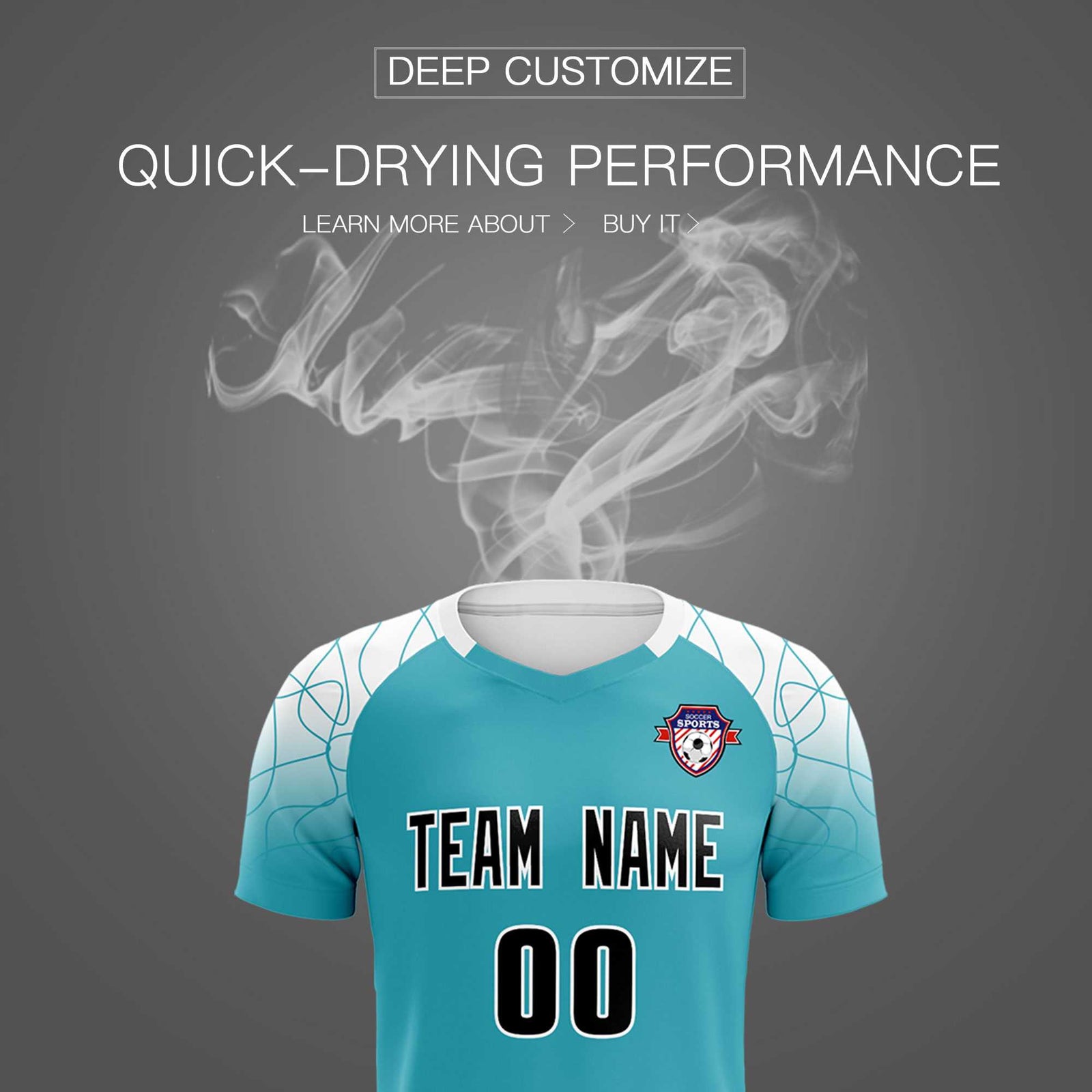 Custom Aqua Classic Soccer Training Sets Jersey For Adults/Kids