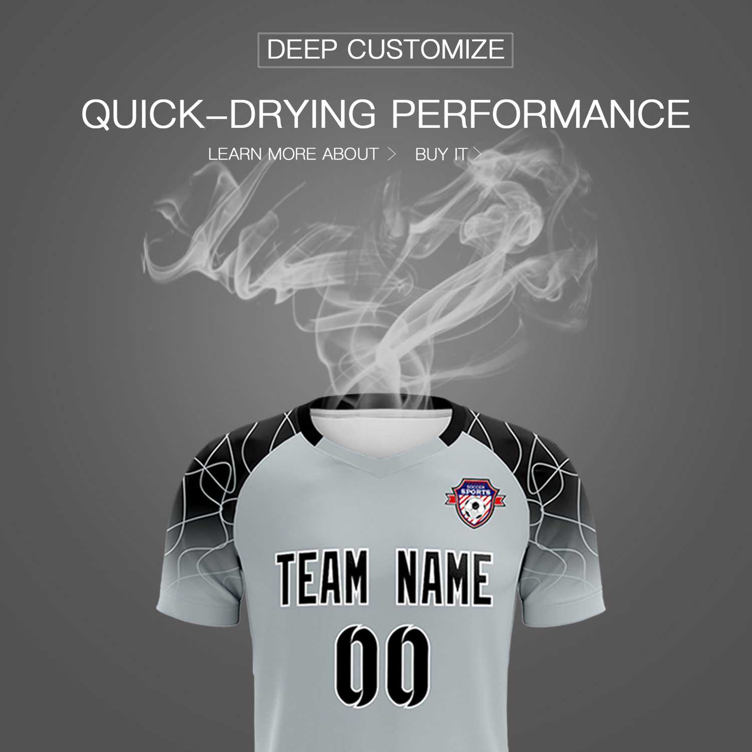 Custom Silver Classic Soccer Training Sets Jersey For Adults/Kids