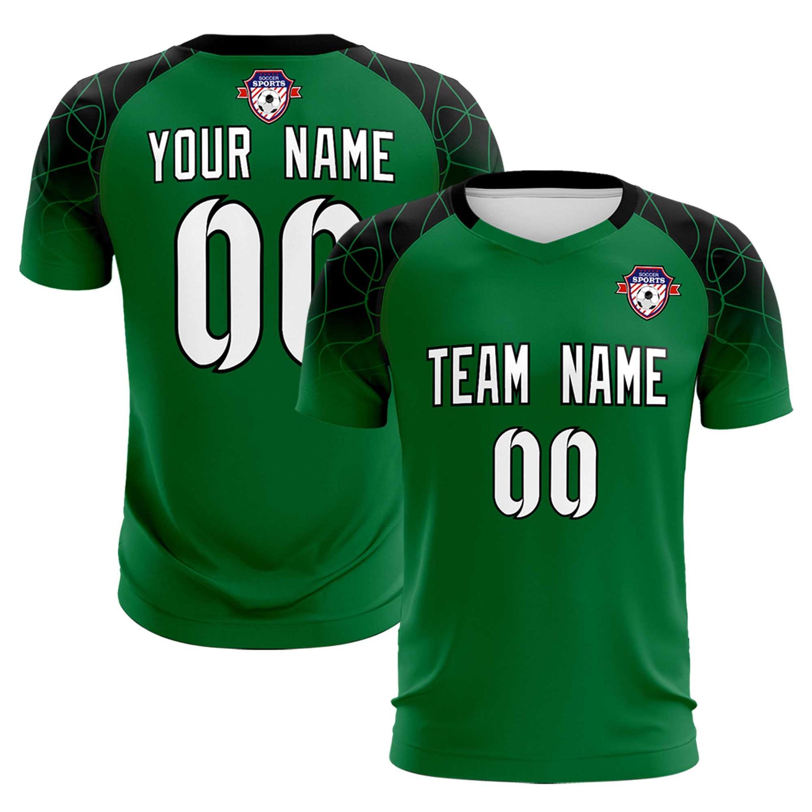 Custom Kelly Green Classic Soccer Training Sets Jersey For Adults/Kids